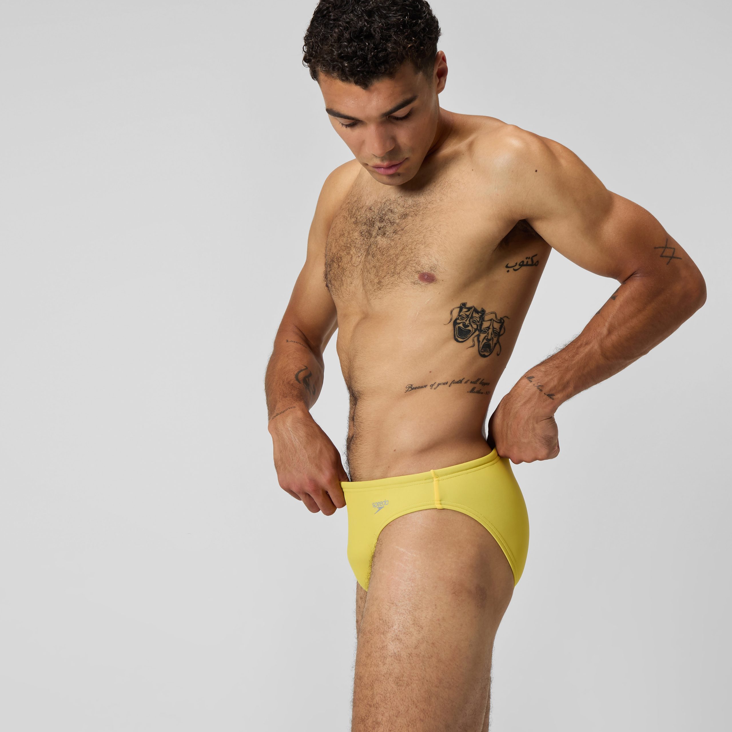Men's Solid Beachstar Brief Yellow - Image 3