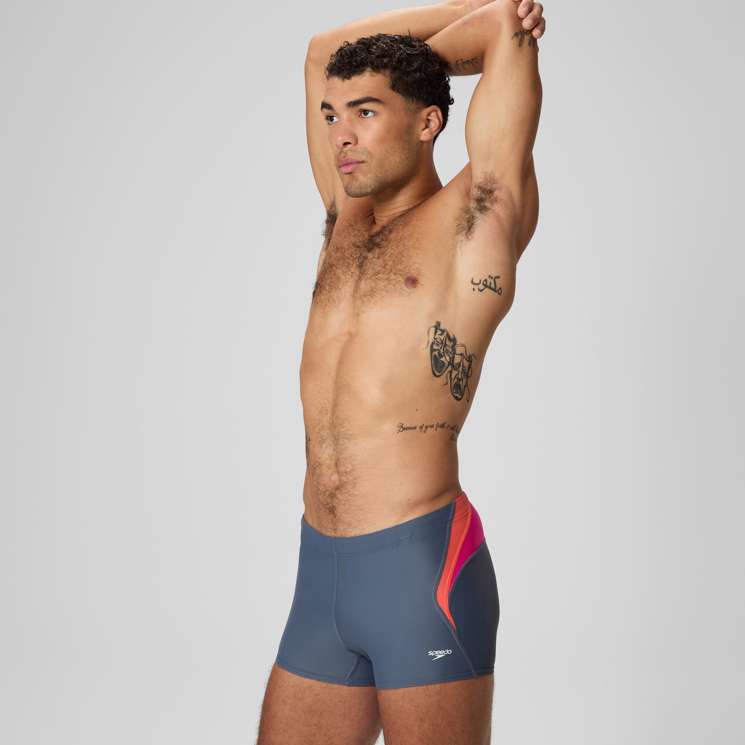 Men's Beachstar Splice Aquashorts Grey/Pink - Image 2
