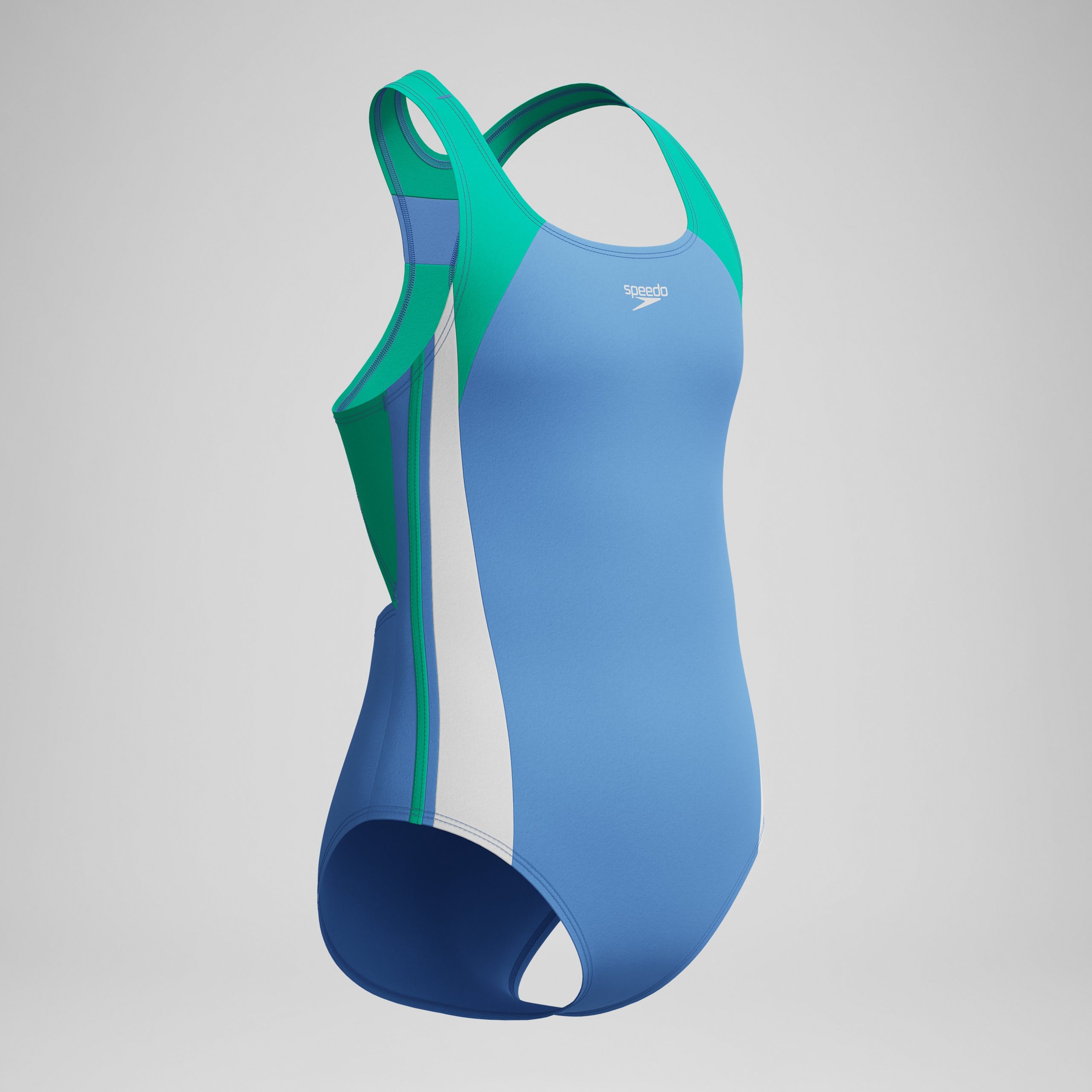 Girl's Infinity Splice One Piece Blue/Green - Image 2