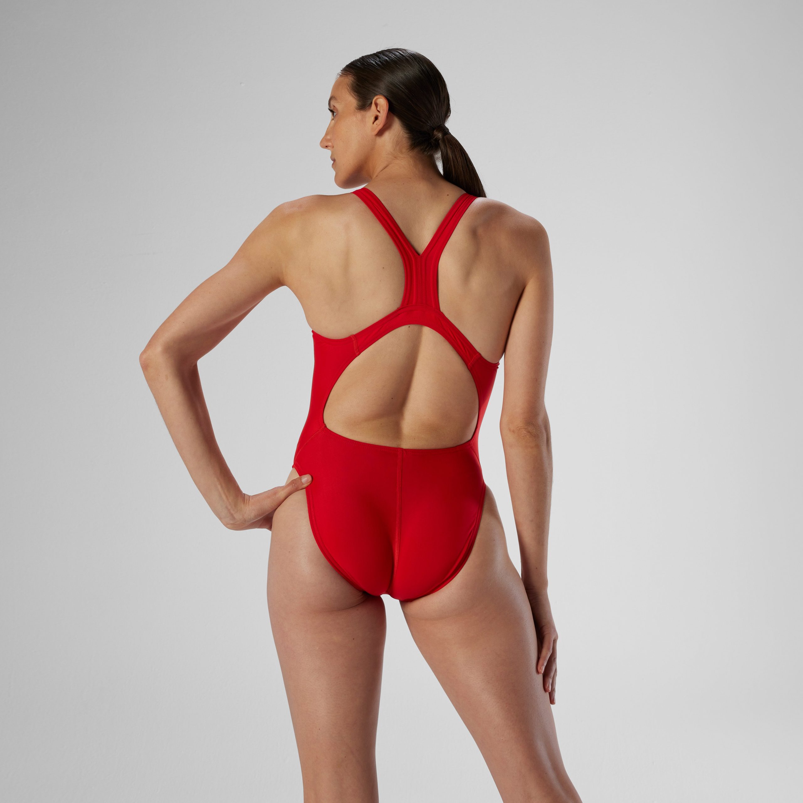 Women's ProLT Super Proback Solid One Piece Red - Image 3