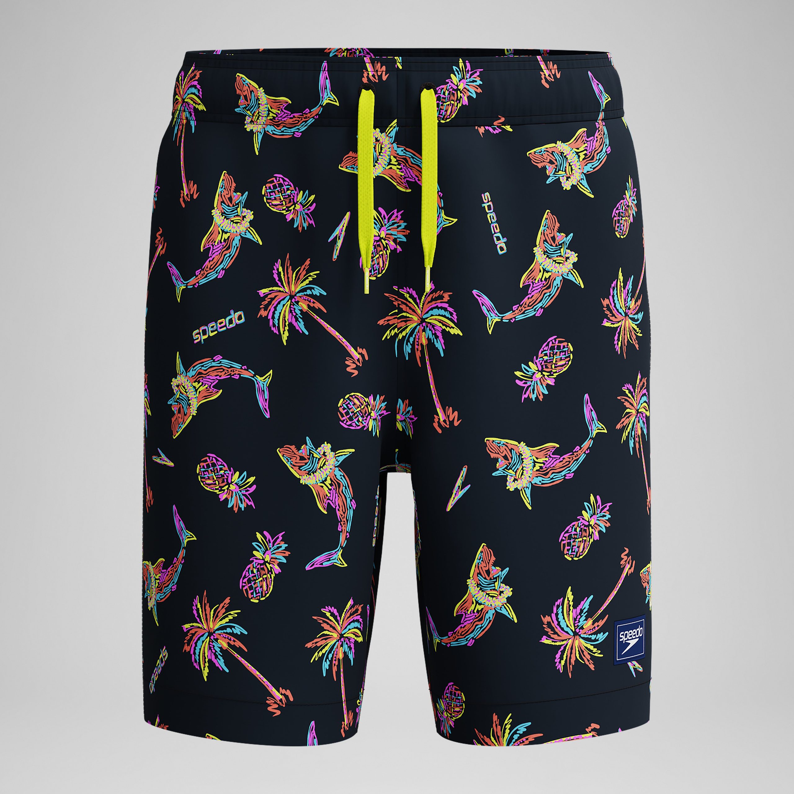 Kid's Print Redondo Volley Swim Shorts Black/Green