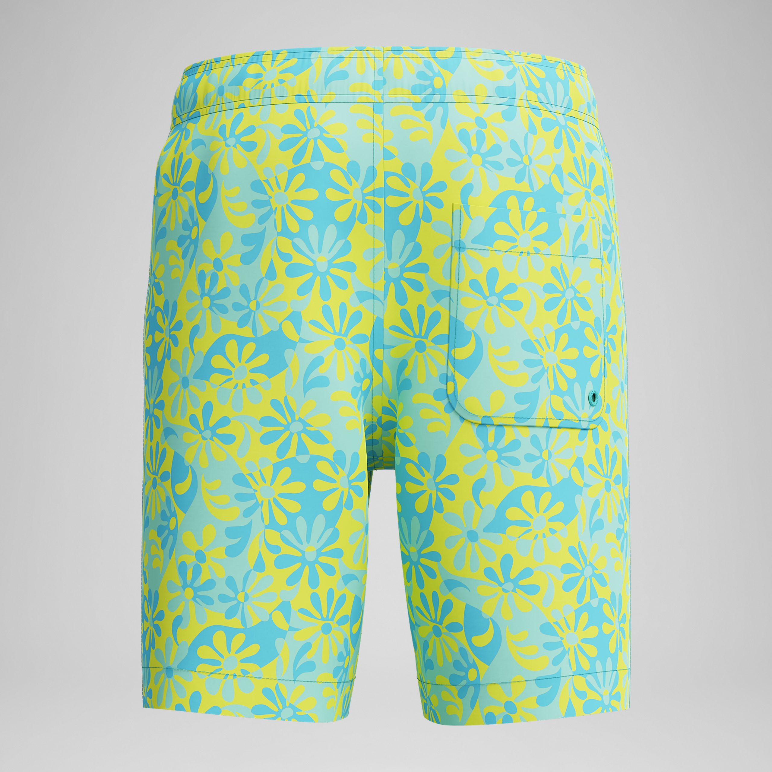 Boys Print Redondo Volley Swim Shorts Blue/Green - Image 4