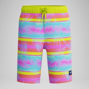 Kid's Print Boardshort Blue/Pink