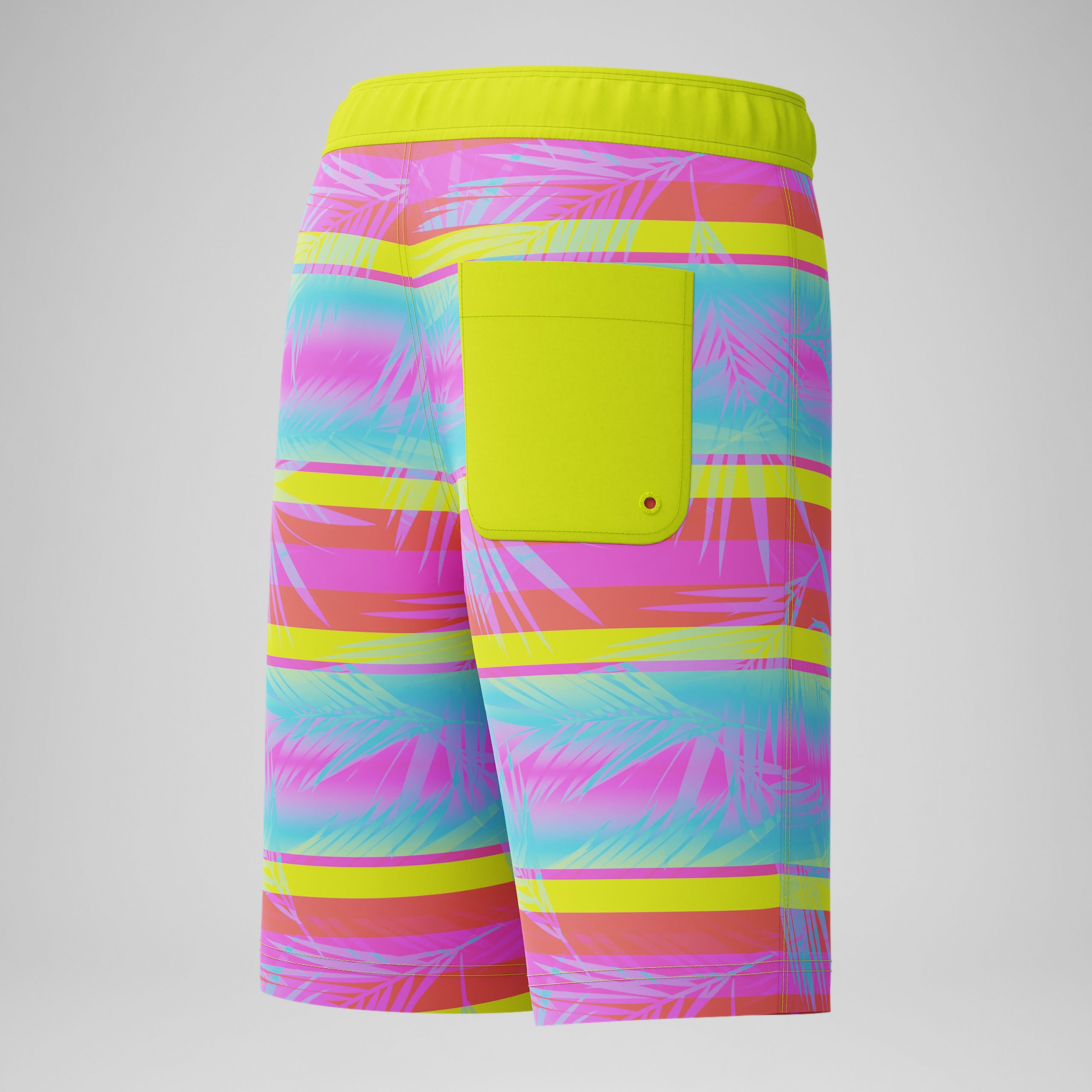 Kid's Print Boardshort Blue/Pink - Image 3