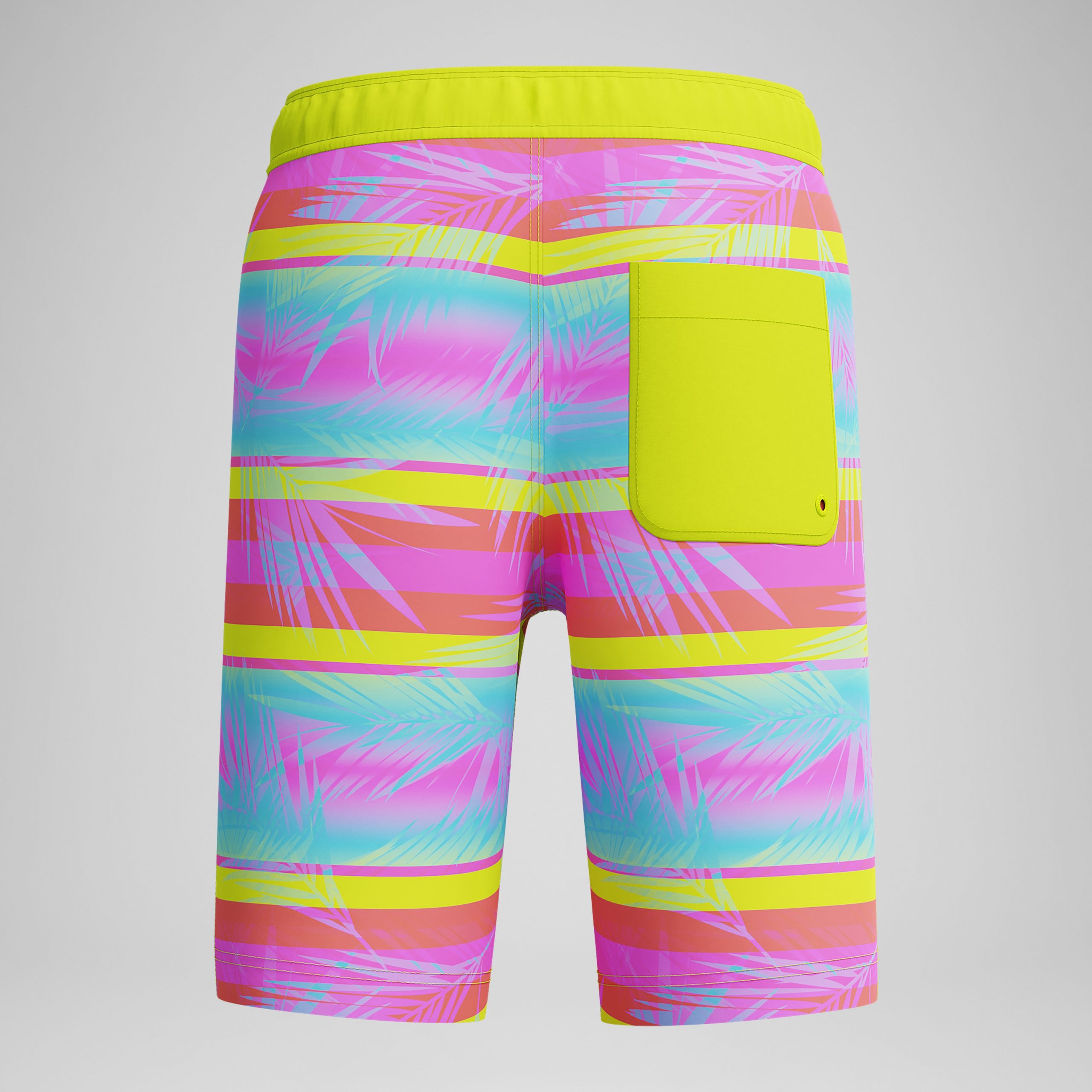 Kid's Print Boardshort Blue/Pink - Image 4