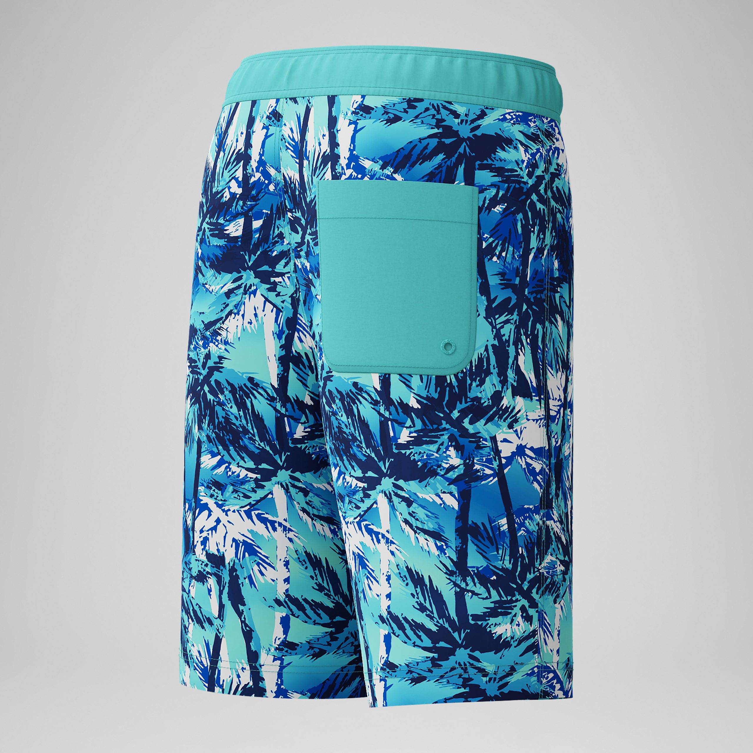 Kid's Print Boardshort Blue - Image 3