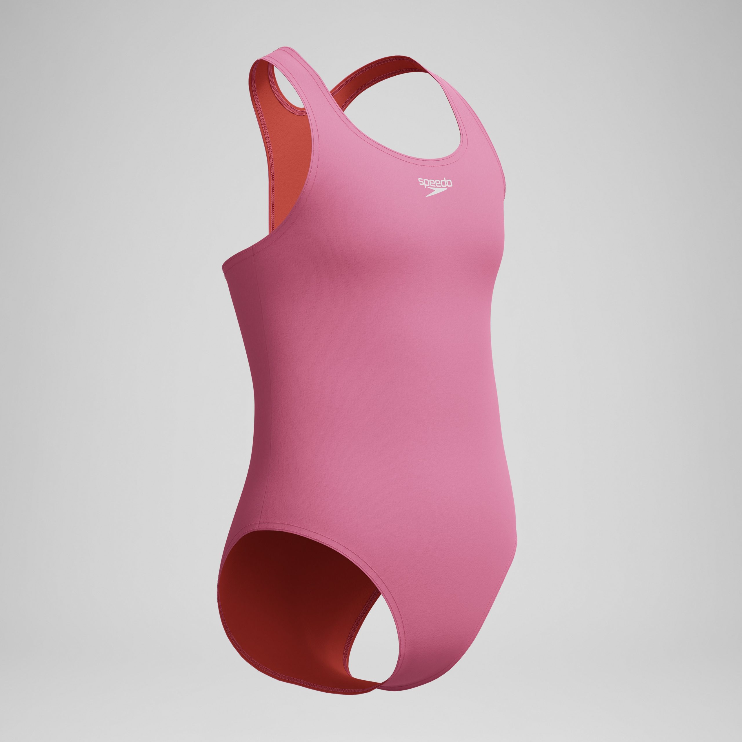 Girls Solid Racerback One Piece Pink - Image 2