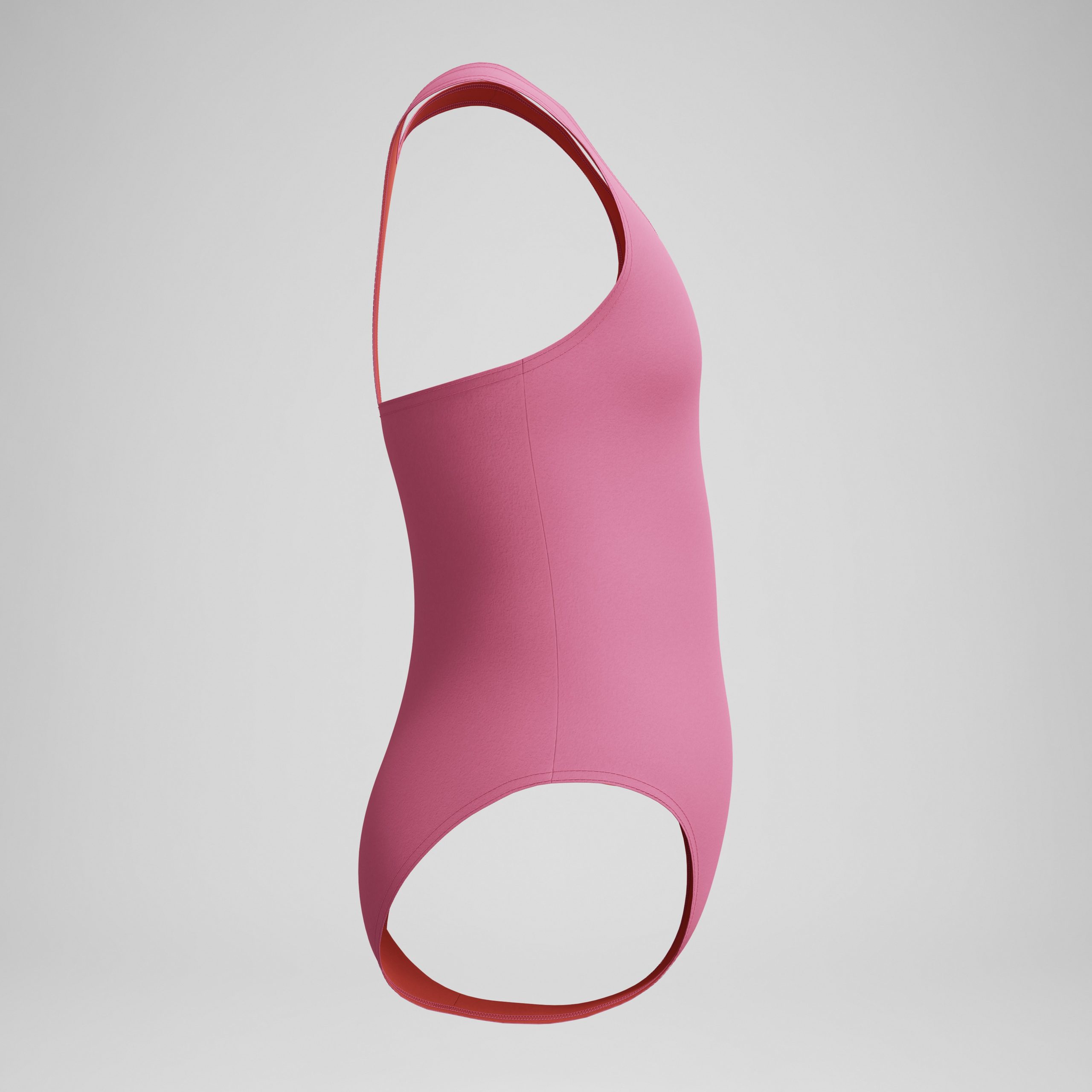 Girls Solid Racerback One Piece Pink - Image 3