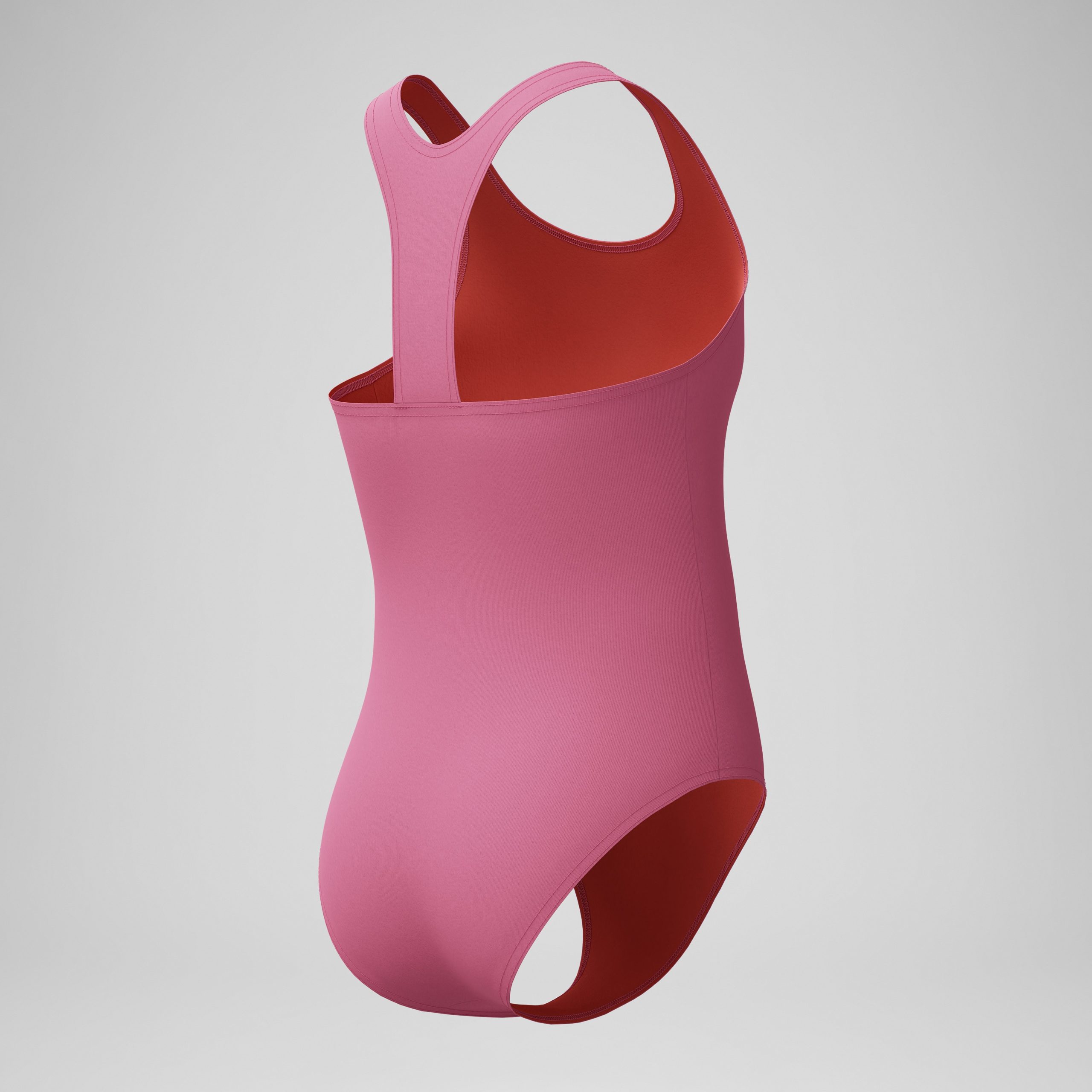 Girls Solid Racerback One Piece Pink - Image 4