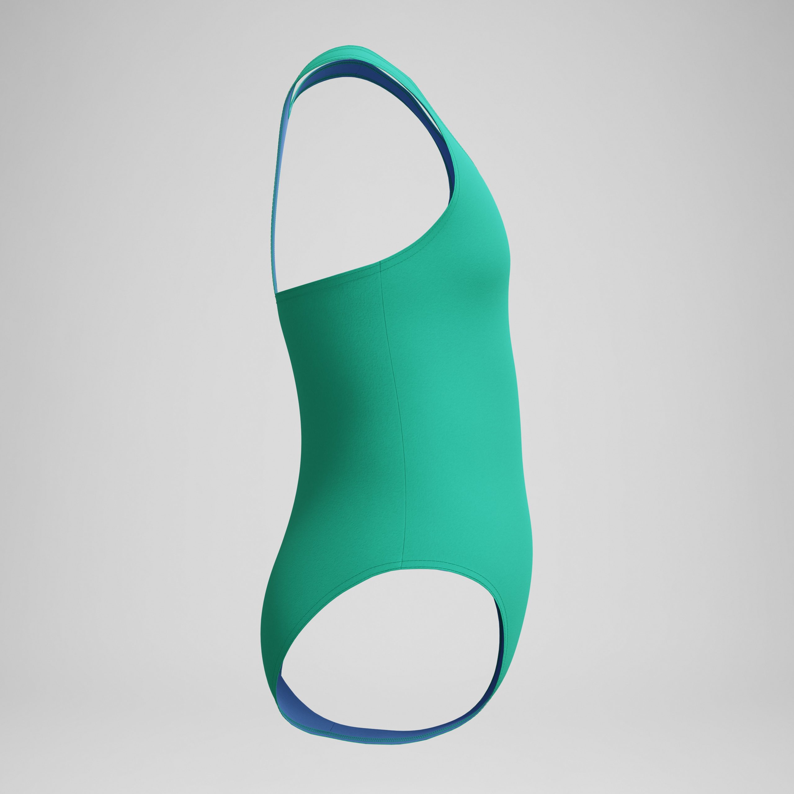 Girls Solid Racerback One Piece Green - Image 3