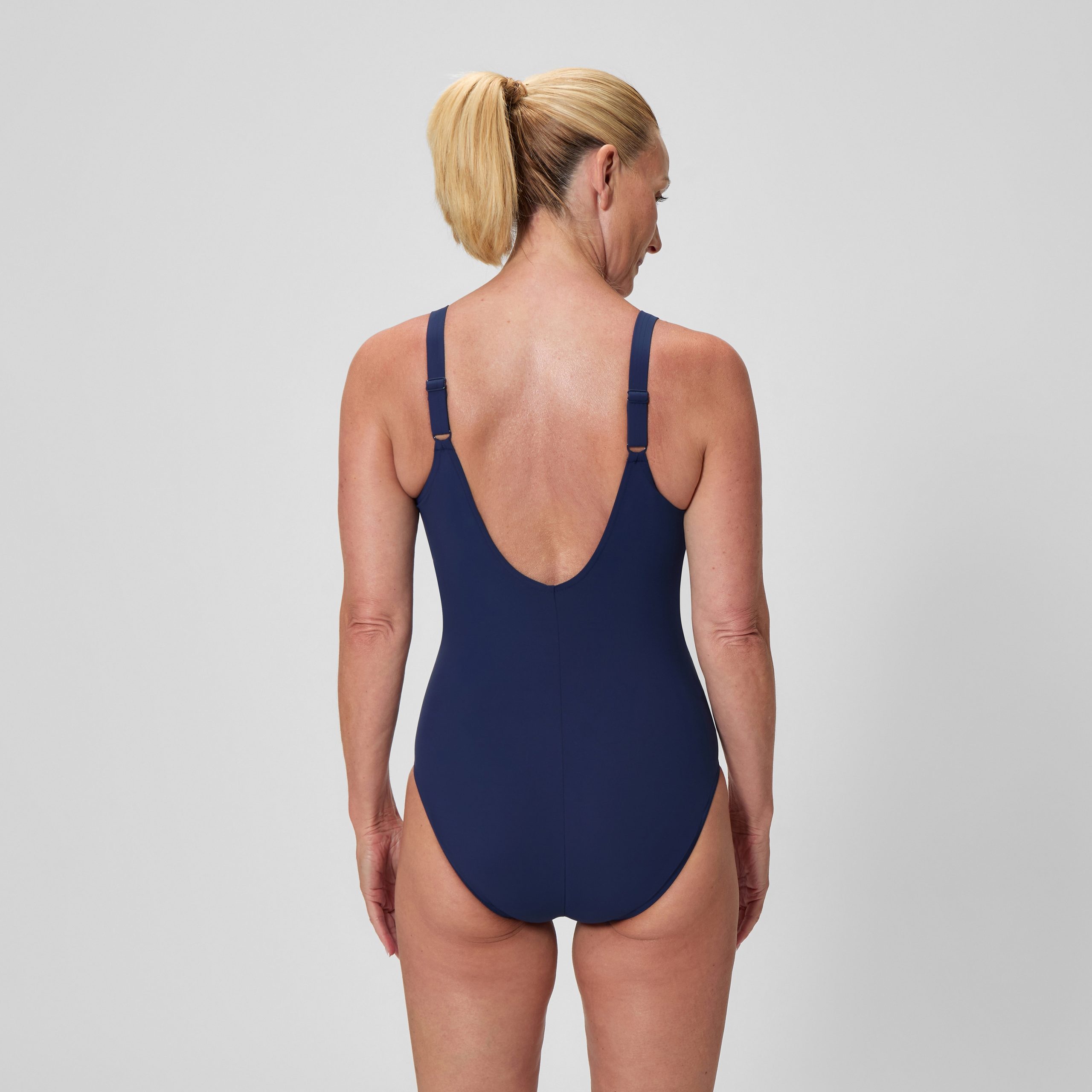 Women's Shaping AquaNite Solid One Piece Navy - Image 2