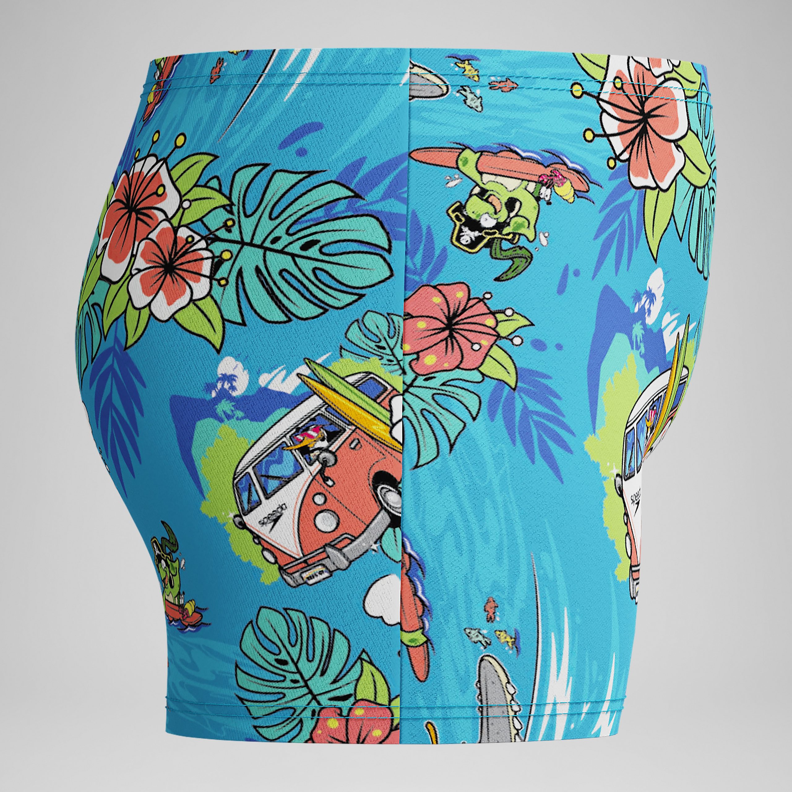 Boys' Learn to Swim Printed Square Leg Blue - Image 2