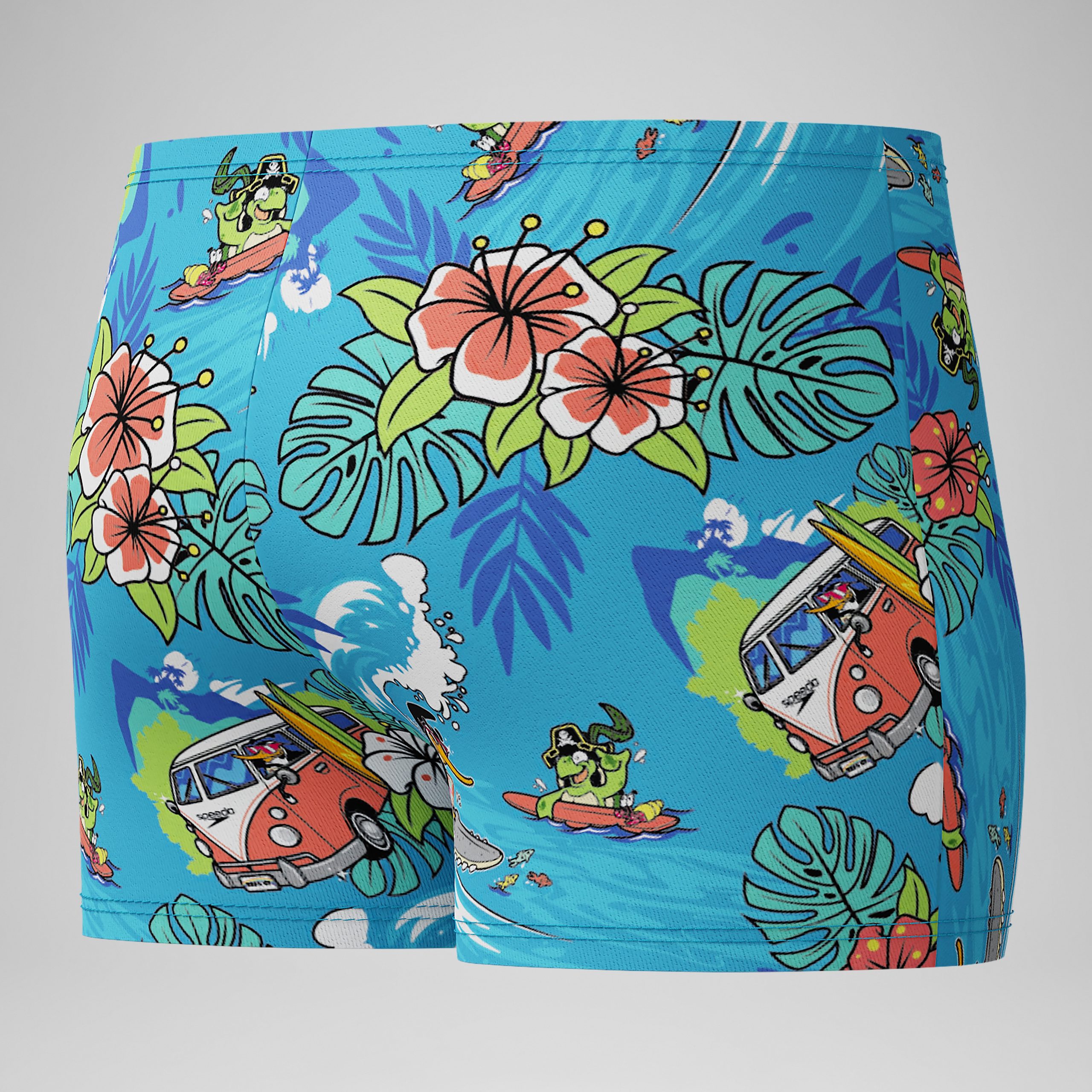 Boys' Learn to Swim Printed Square Leg Blue - Image 3