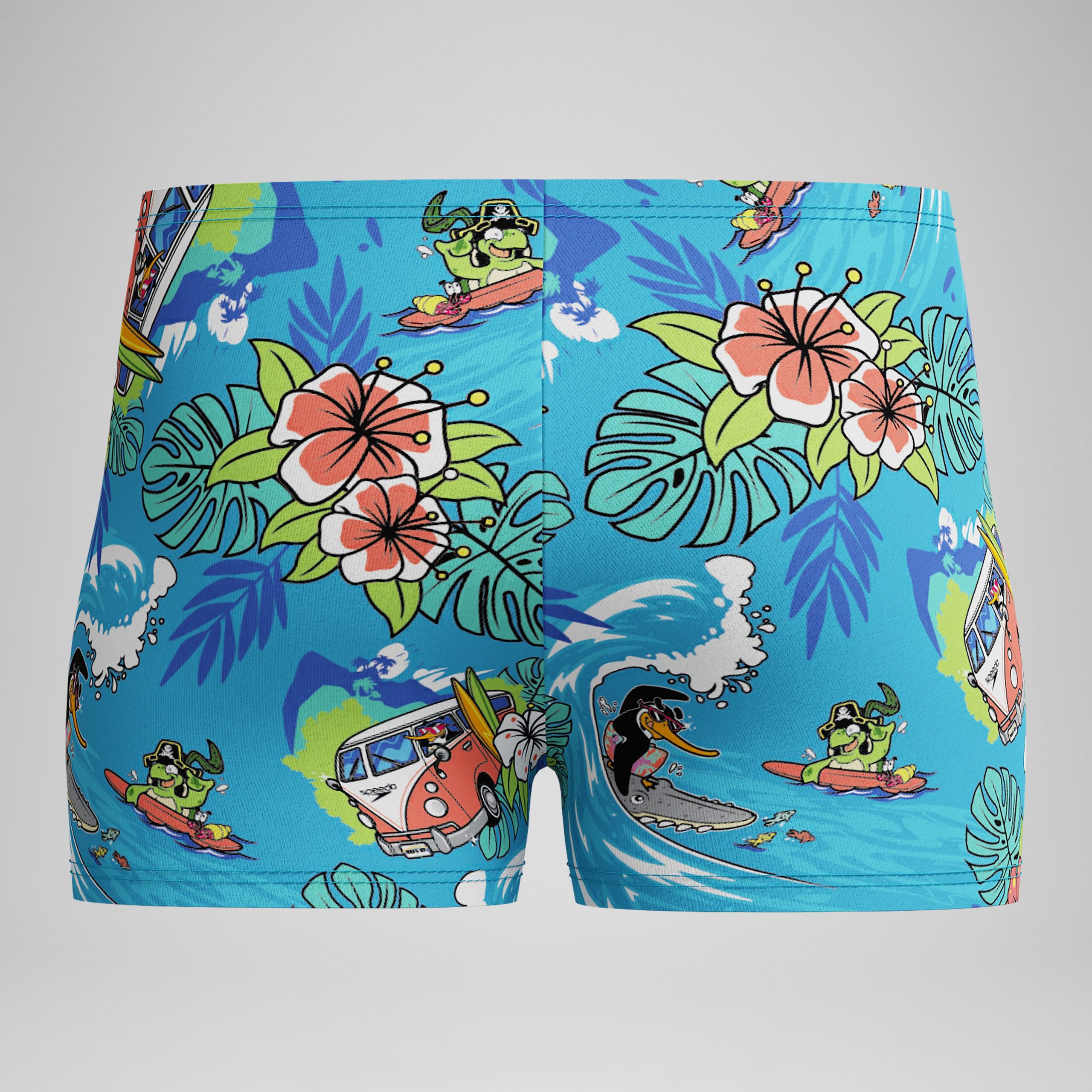 Boys' Learn to Swim Printed Square Leg Blue - Image 4