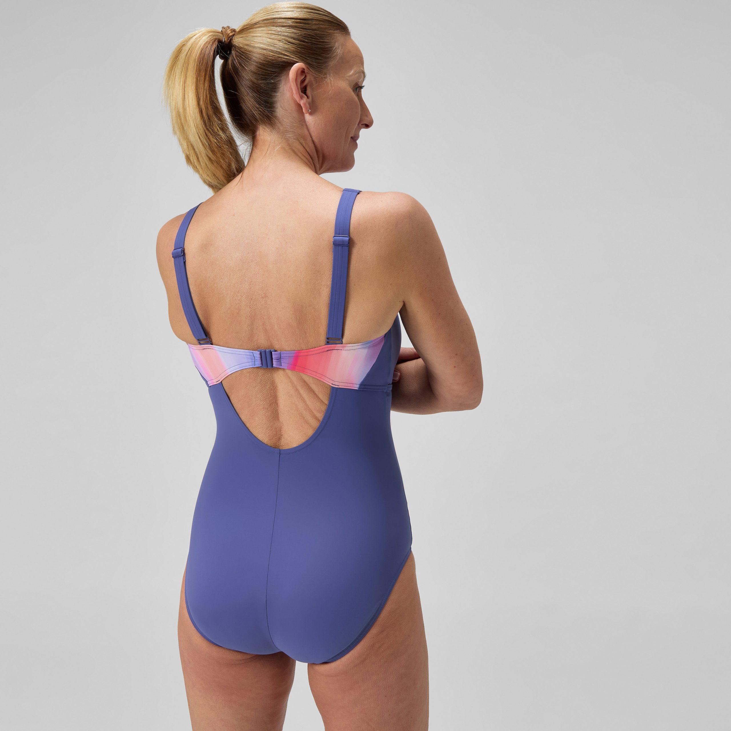 Women's Shaping Printed OpusGem DD+ Swimsuit Blue - Image 4