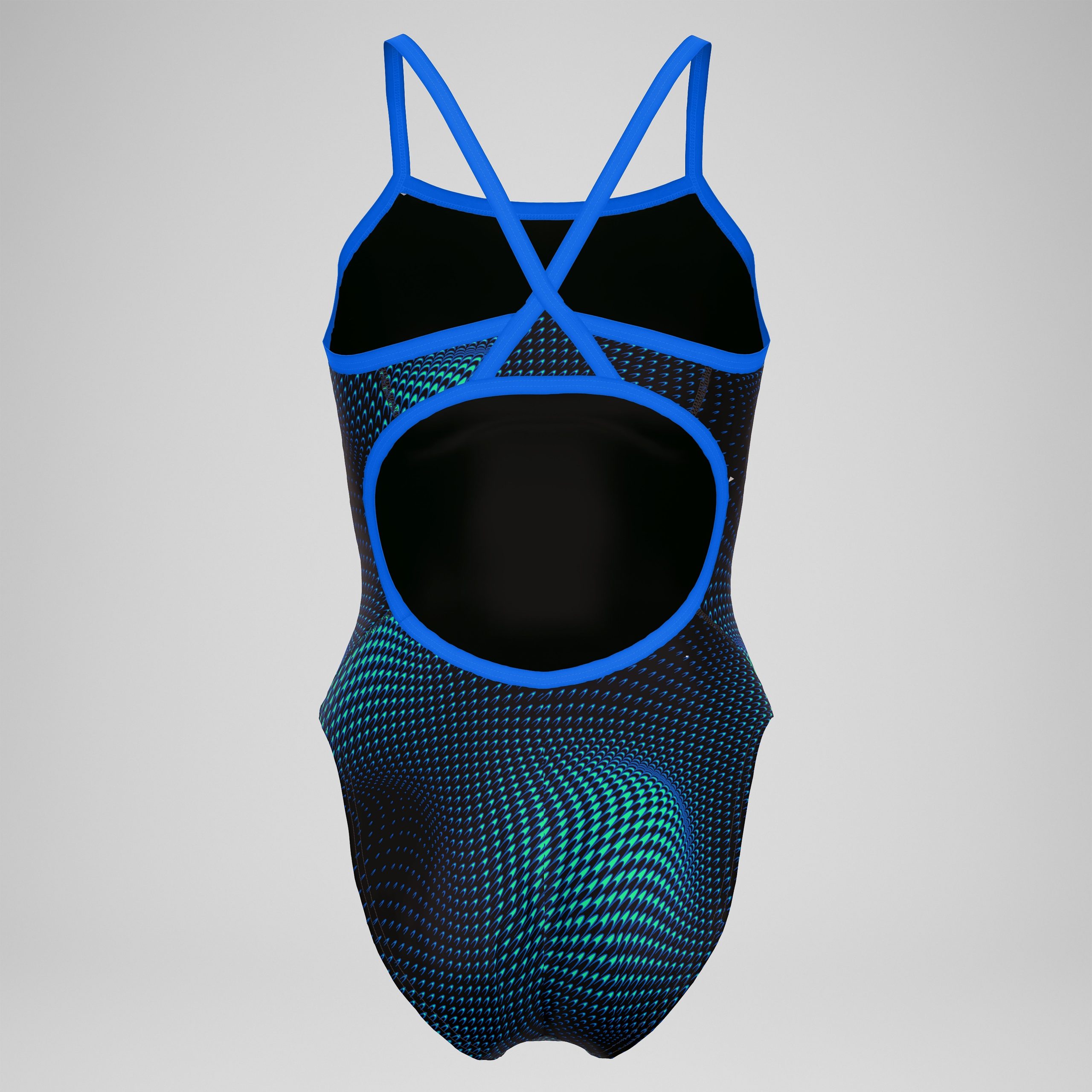 Women's Flow Flyback One Piece Black/Blue - Image 7