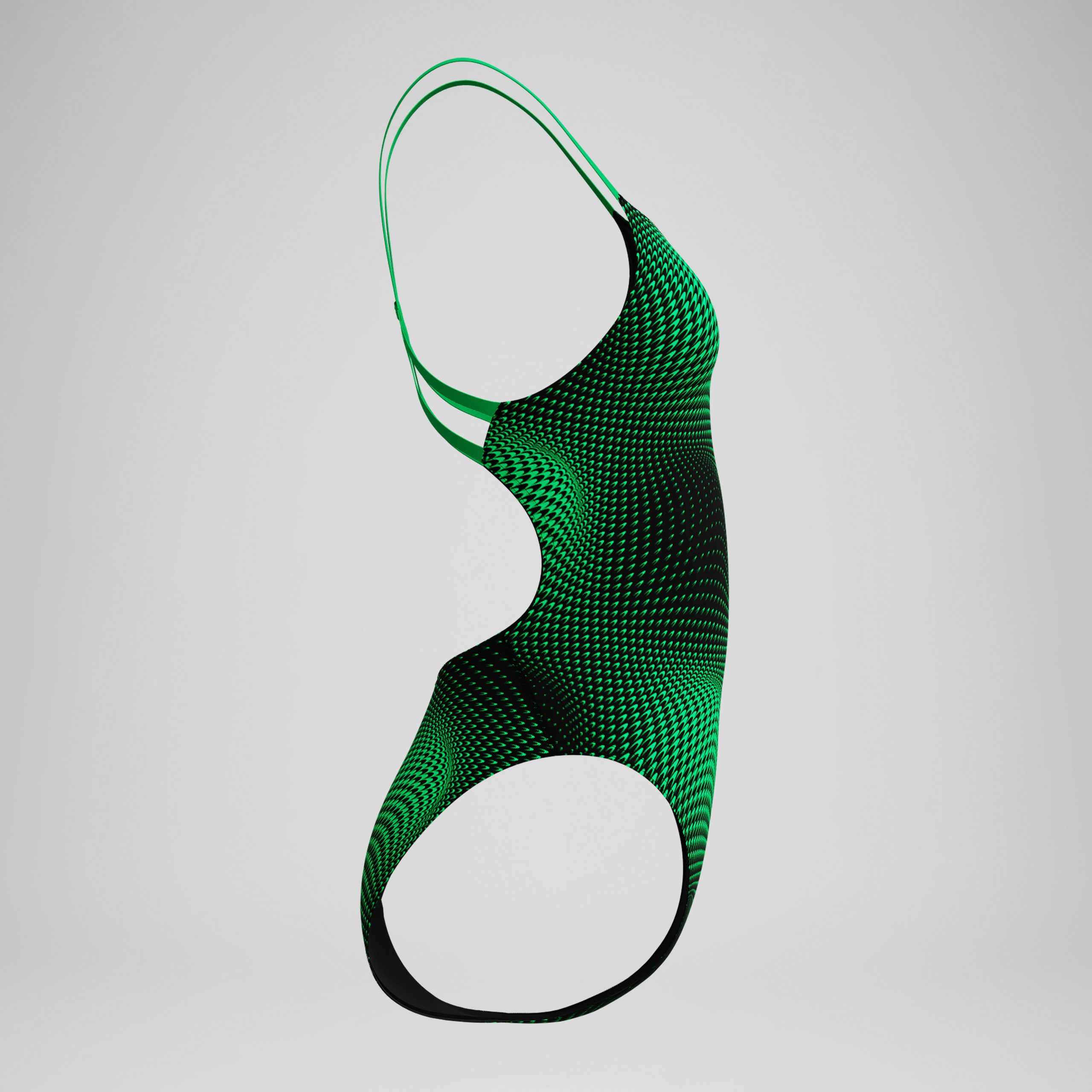 Women's Flow Strappy Crossback One Piece Green - Image 3