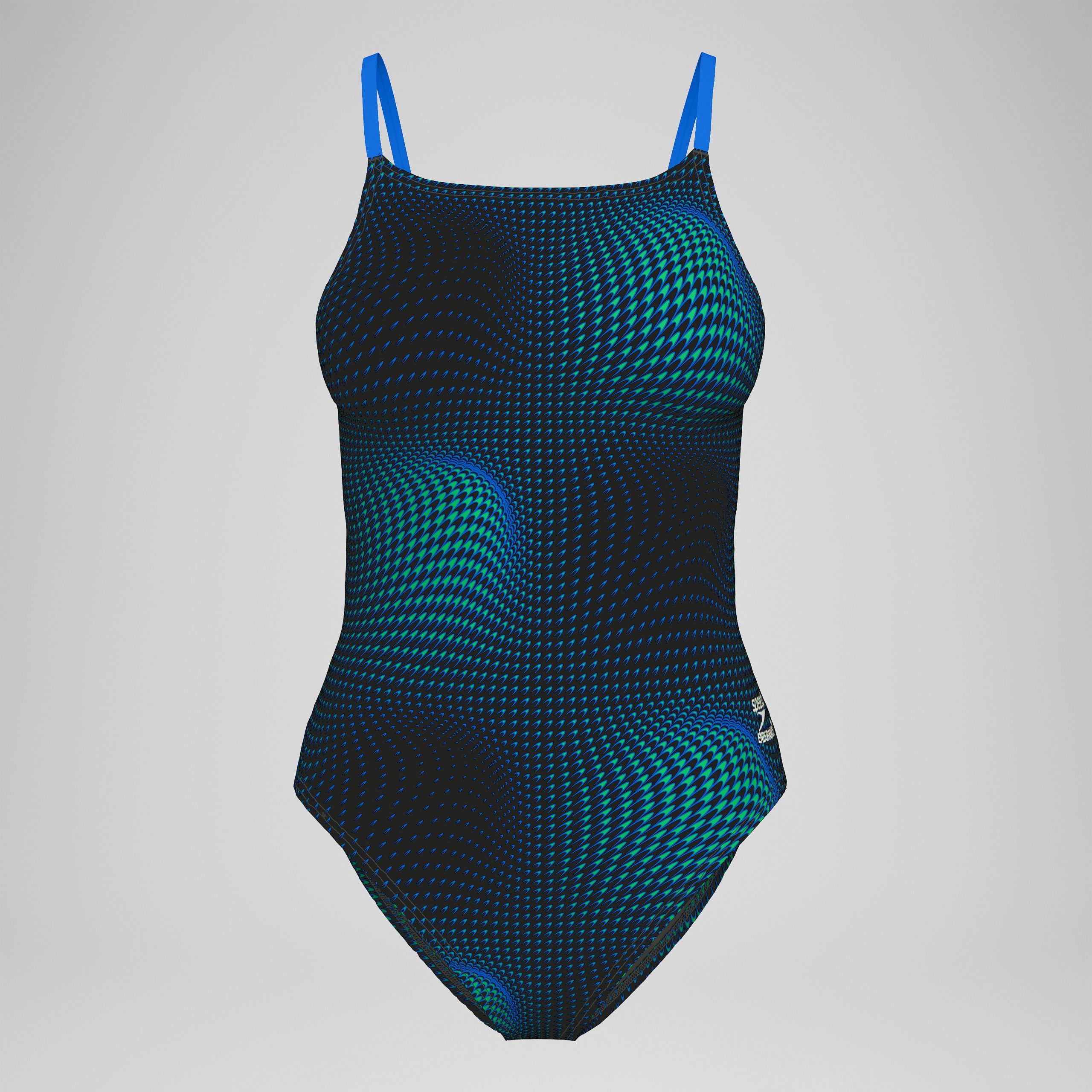 Women's Flow Strappy Crossback One Piece Blue/Green - Image 4