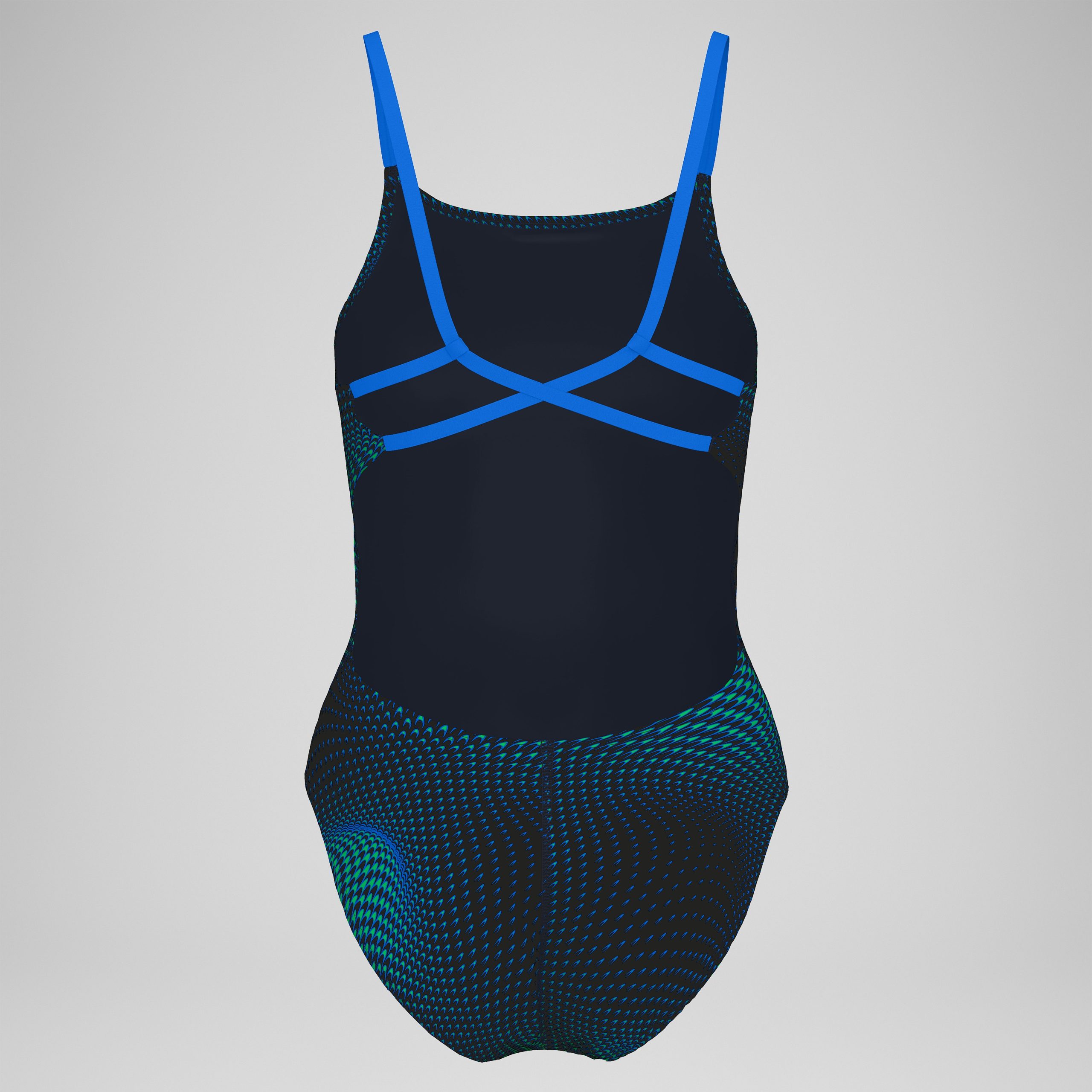 Women's Flow Strappy Crossback One Piece Blue/Green - Image 6