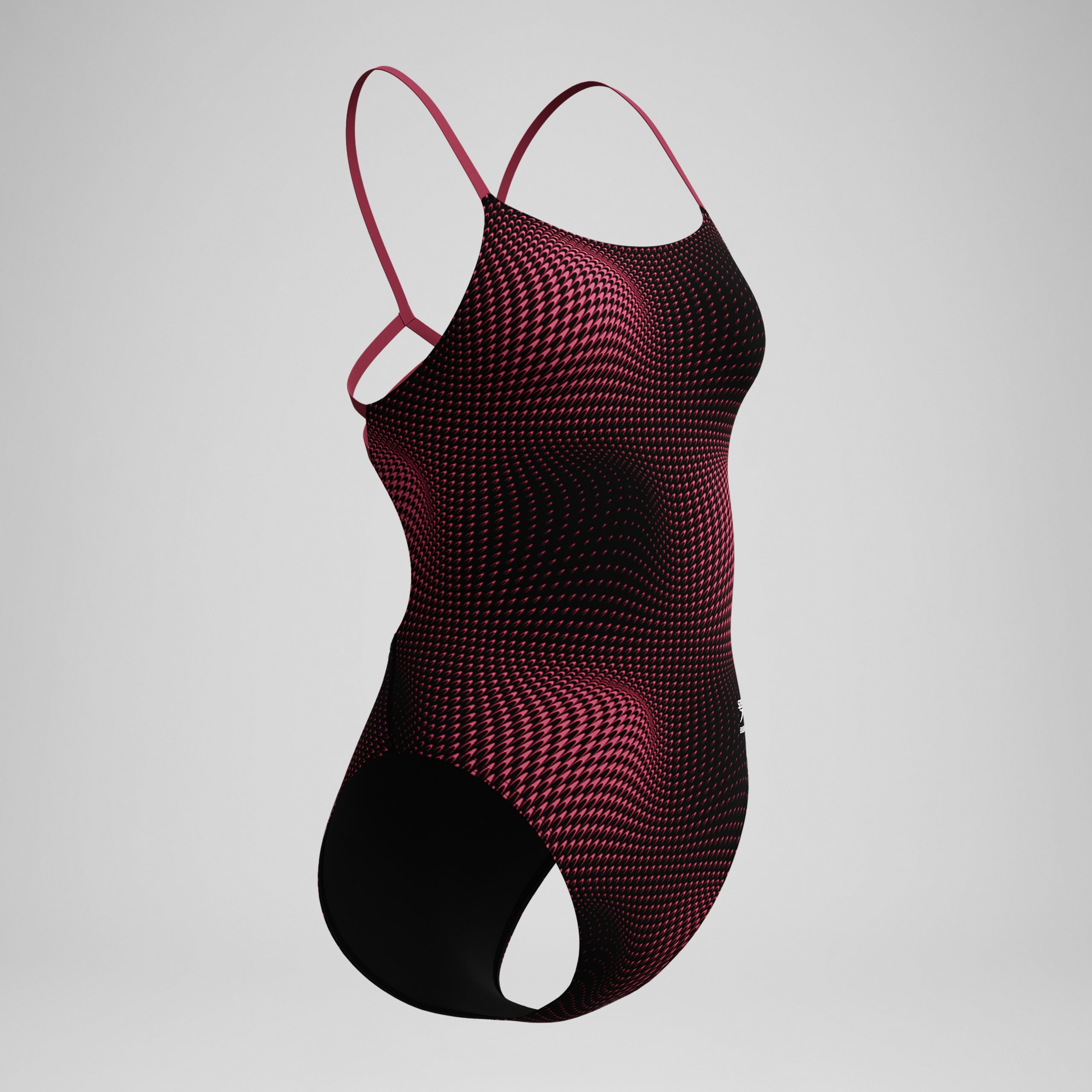 Women's Flow Strappy Crossback One Piece Maroon - Image 2
