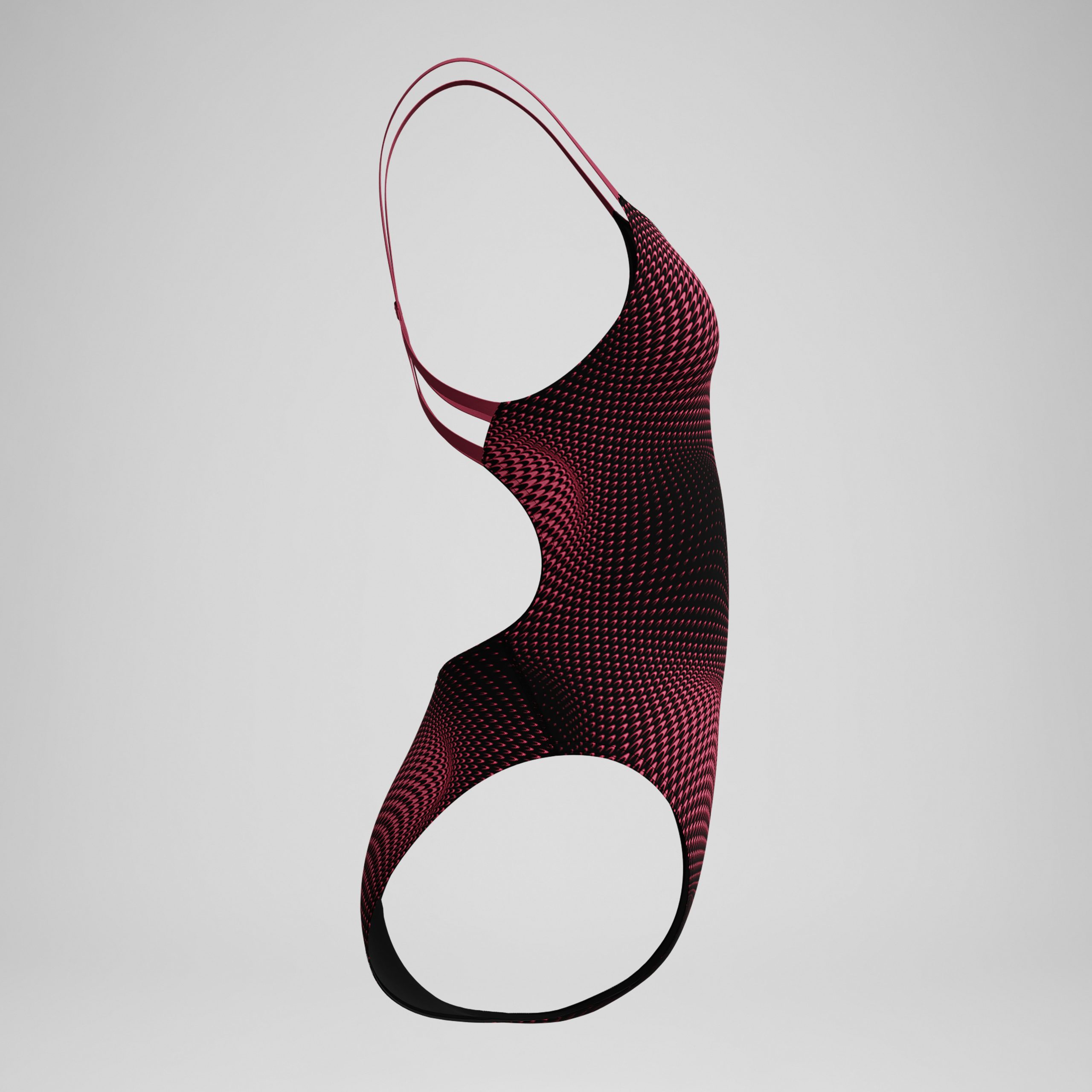 Women's Flow Strappy Crossback One Piece Maroon - Image 3