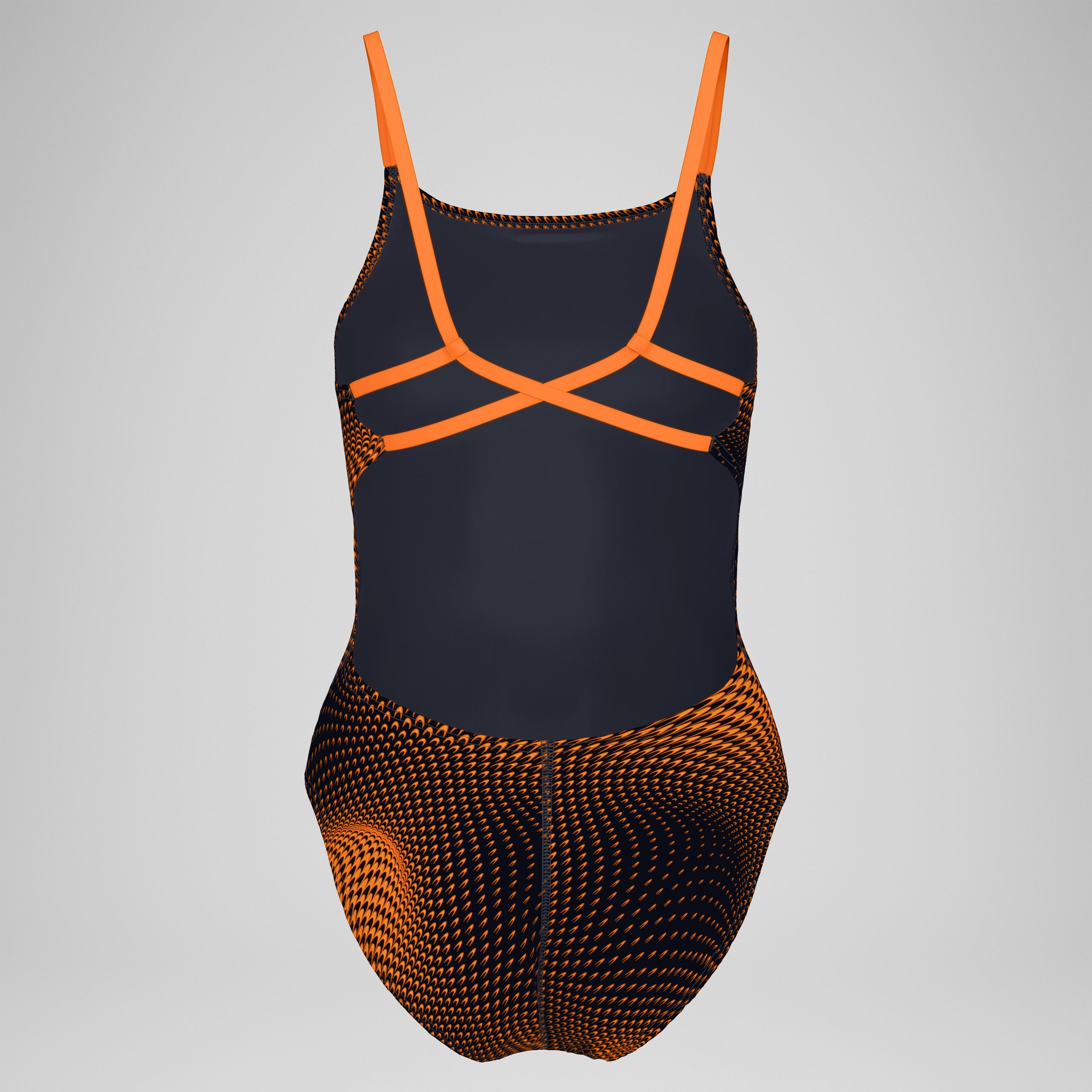 Women's Flow Strappy Crossback One Piece Orange - Image 7
