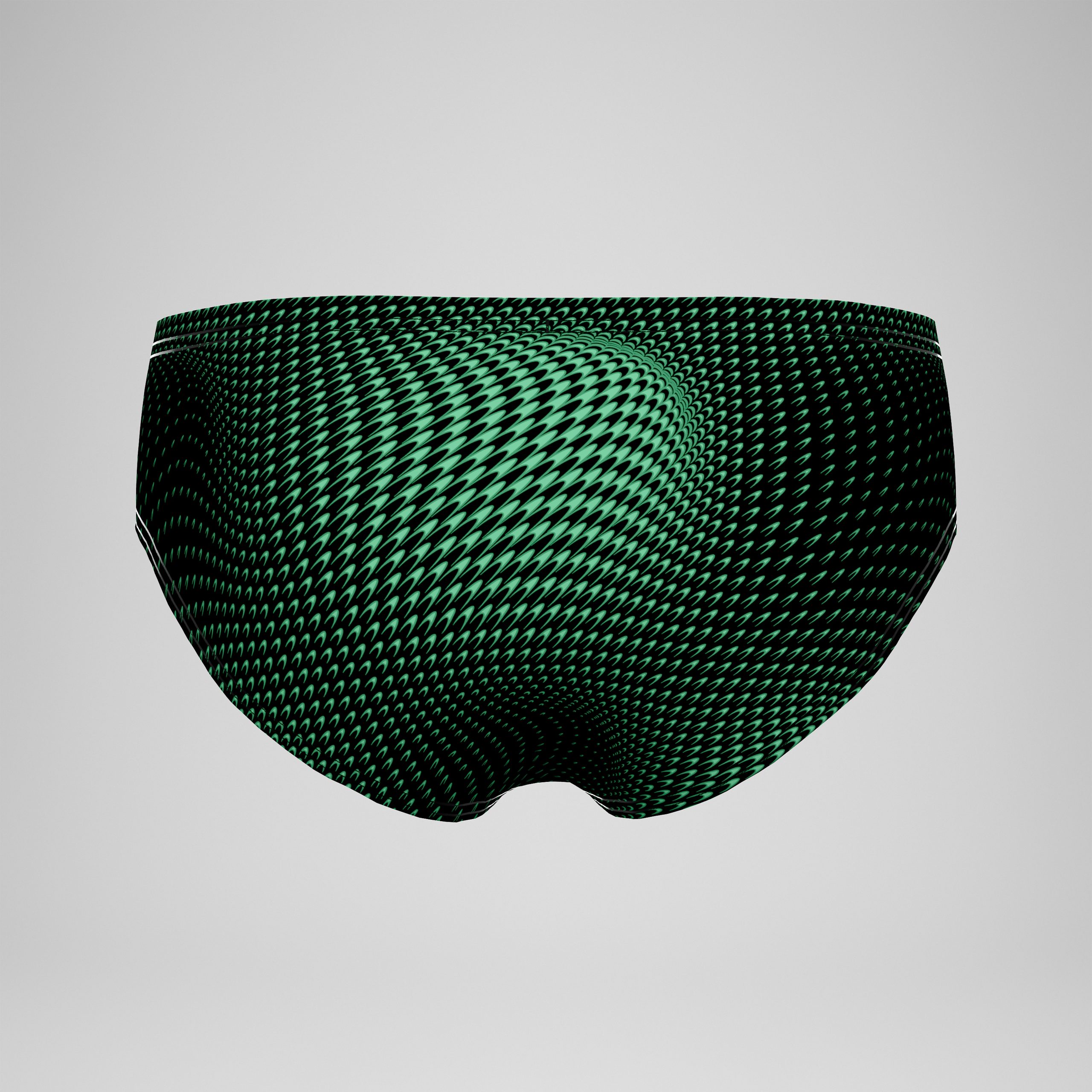 Men's Flow Brief Black/Green - Image 7