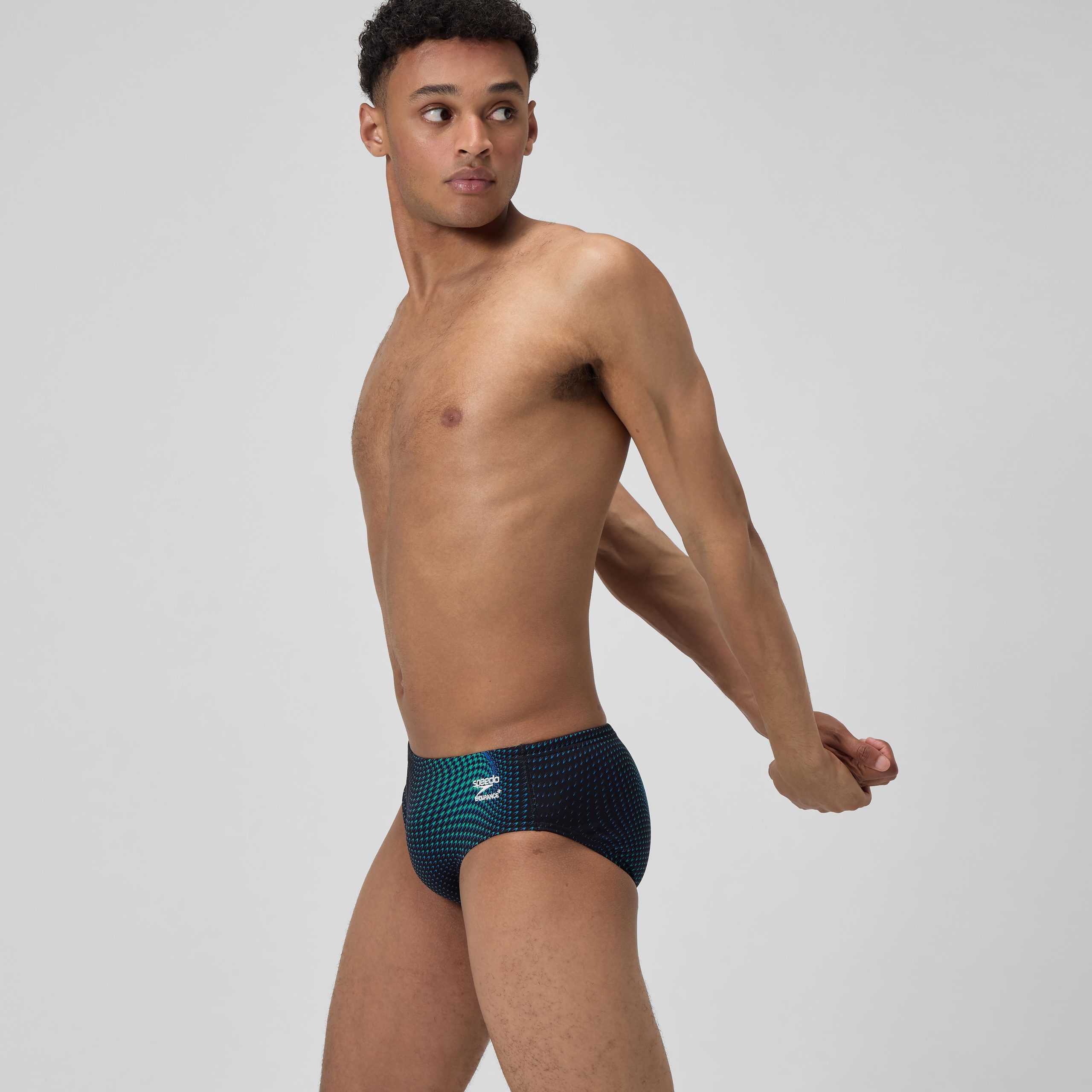 Men's Flow Brief Black/Blue - Image 3