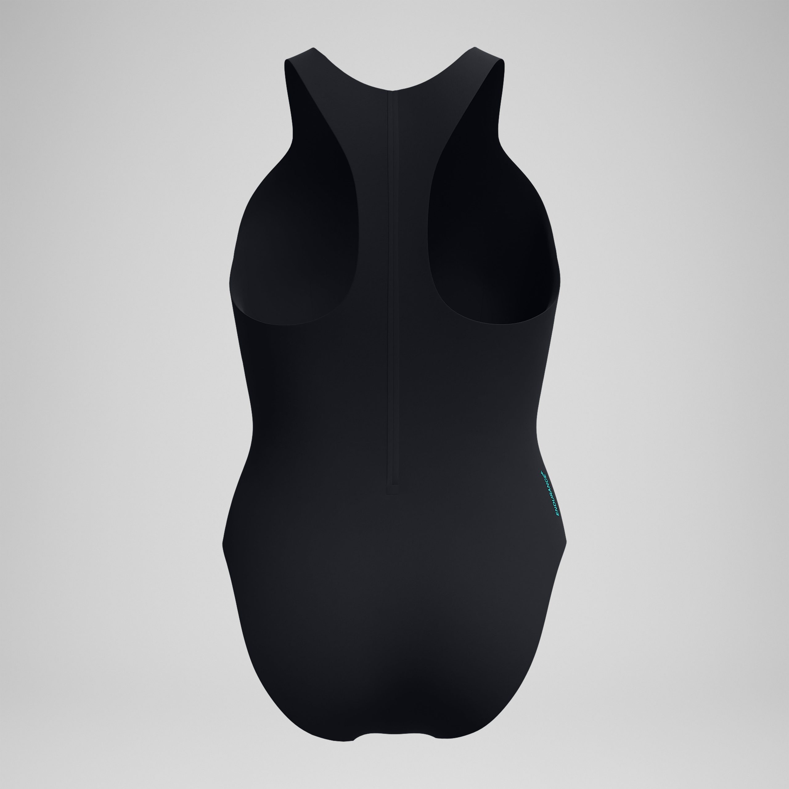 Women's Racer Zip Swimsuit with Swim Bra Black - Image 7