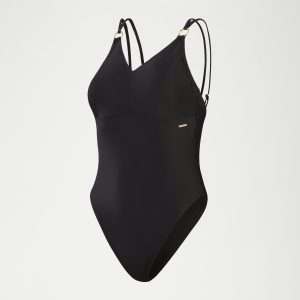 Women's Shaping Strappy One Piece Black