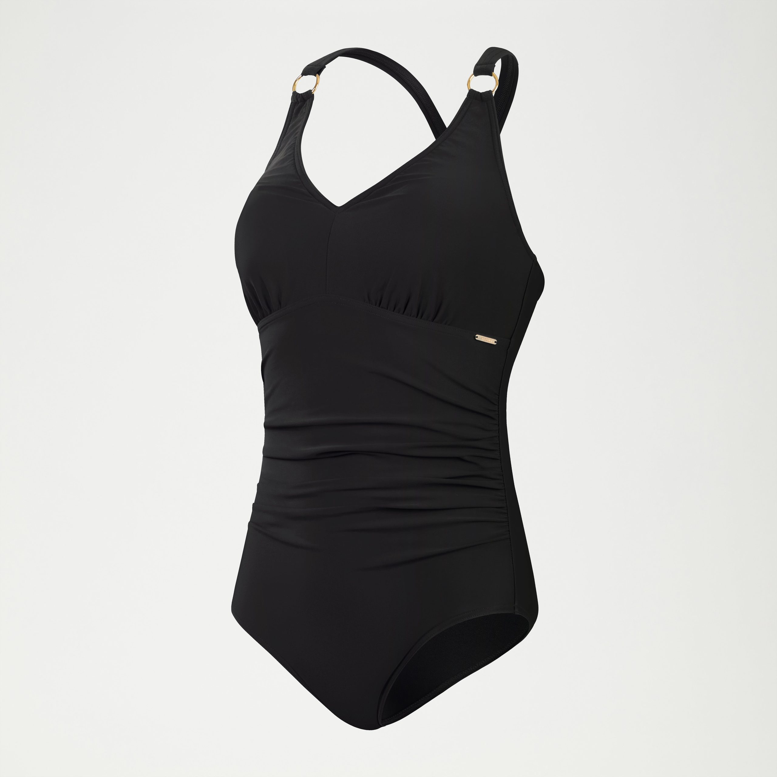 Women's Shaping V Neck One Piece Black