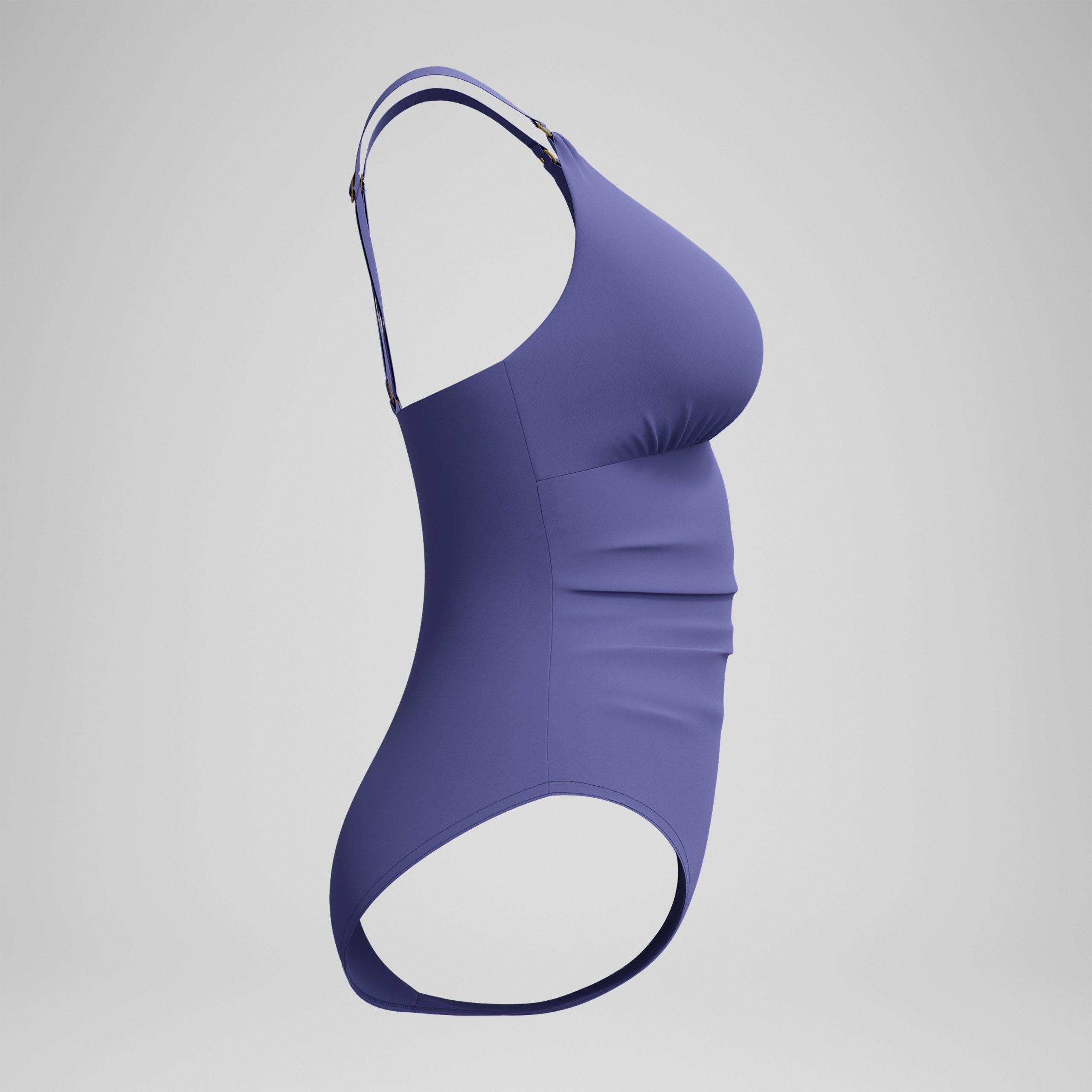 Women's Shaping V Neck Swimsuit Blue - Image 6