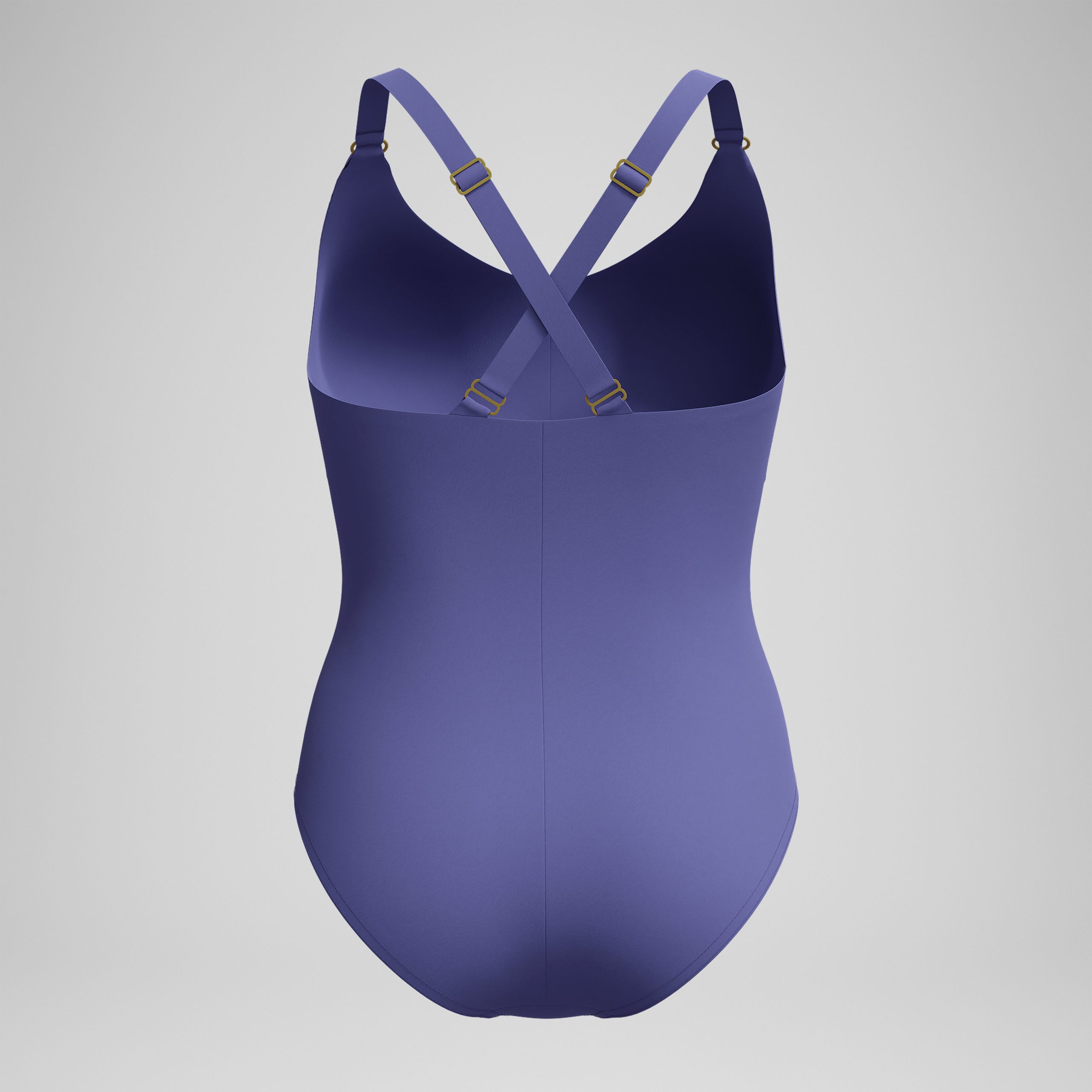 Women's Shaping V Neck Swimsuit Blue - Image 7