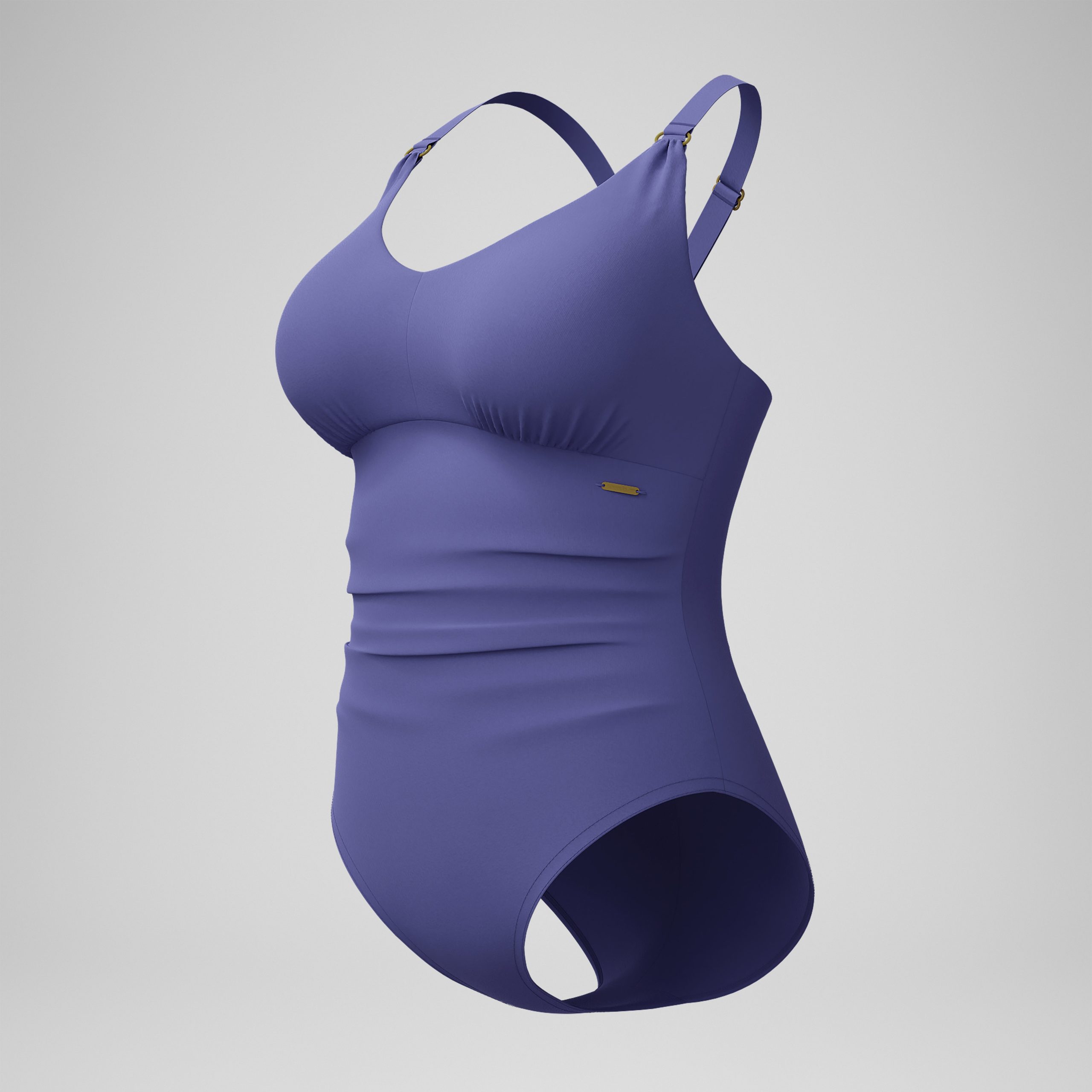Women's Shaping V Neck Swimsuit Blue - Image 8