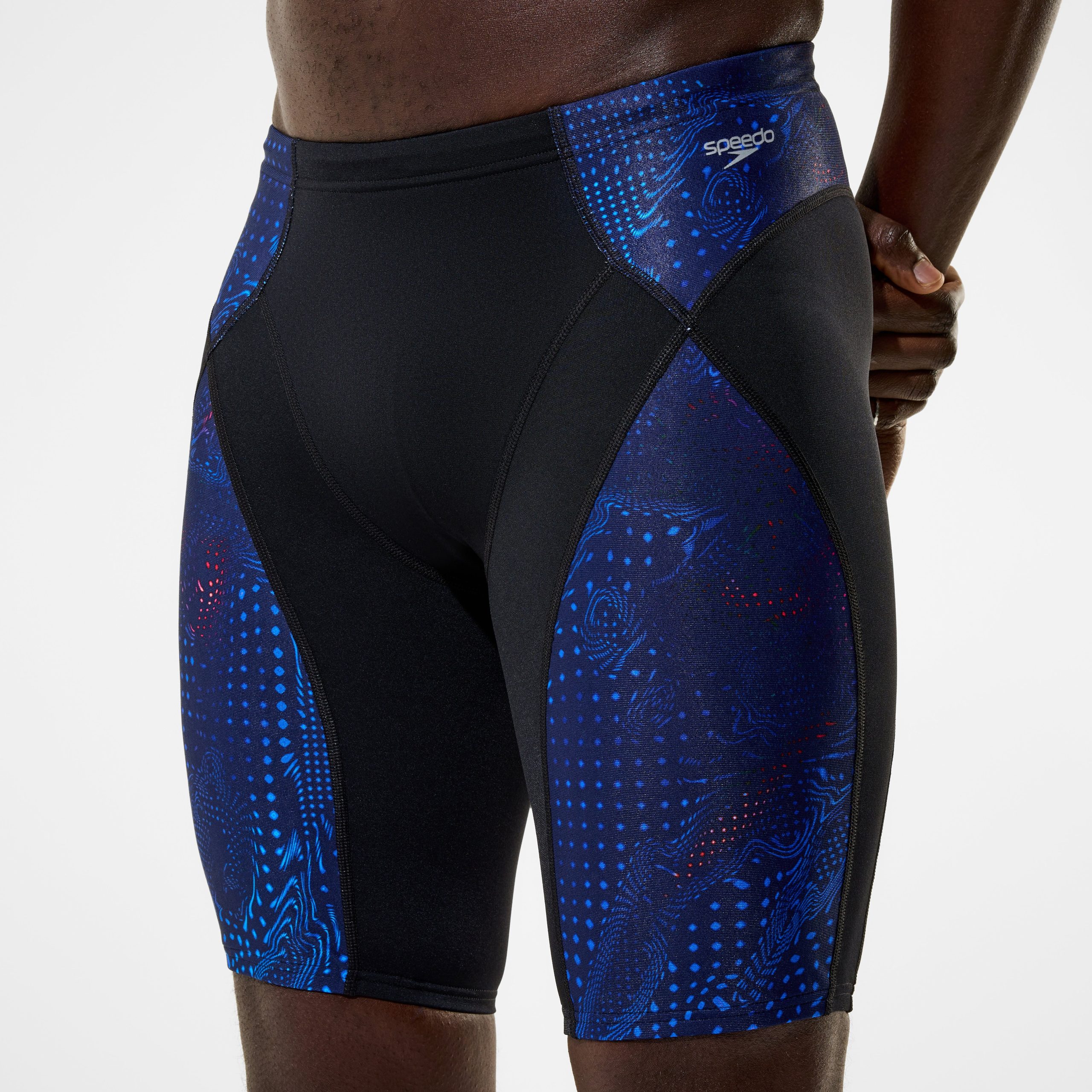Men's Endurance+ MAX Compression Jammer Black/Blue - Image 6