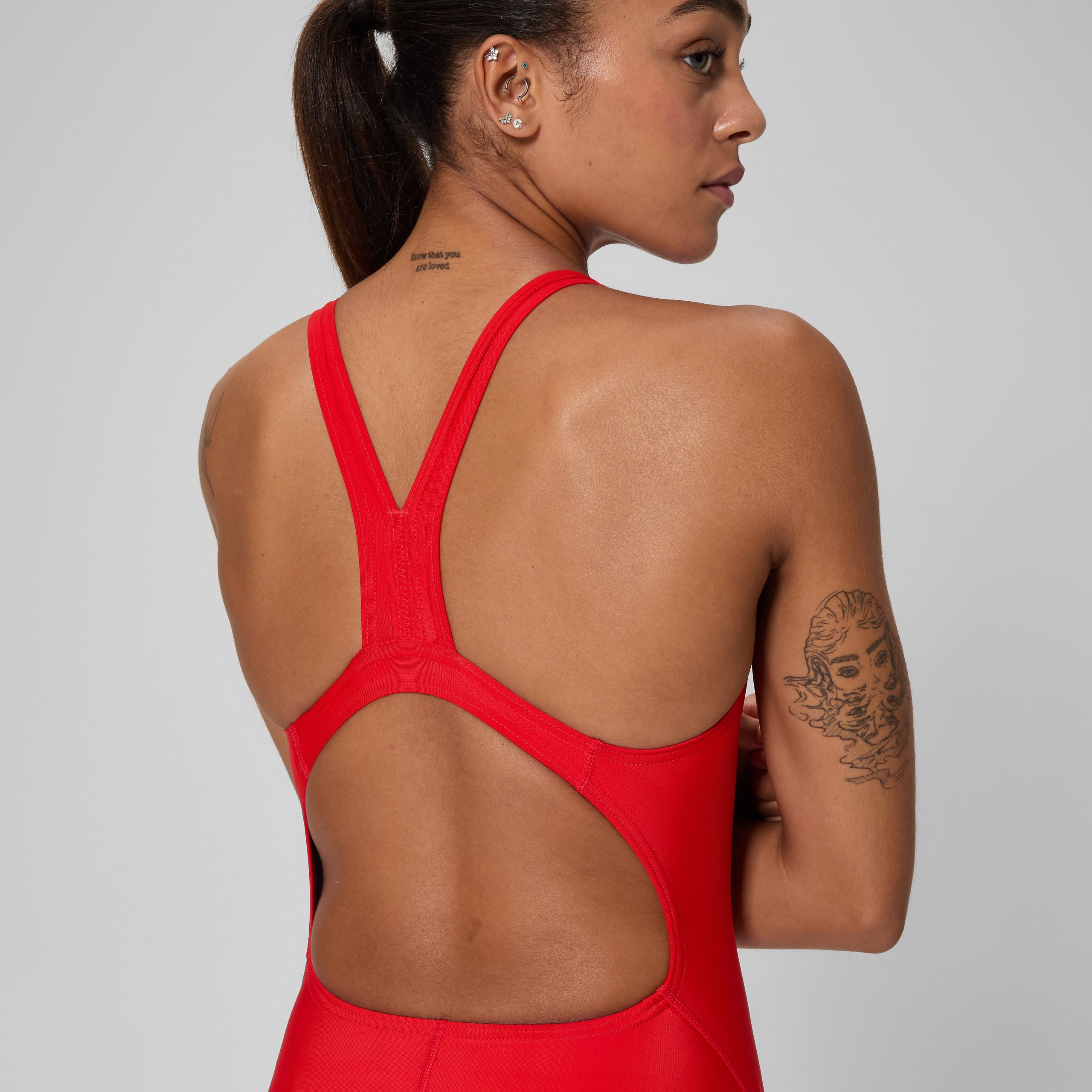 Women's Guard Super Pro Back Solid One Piece Red - Image 4