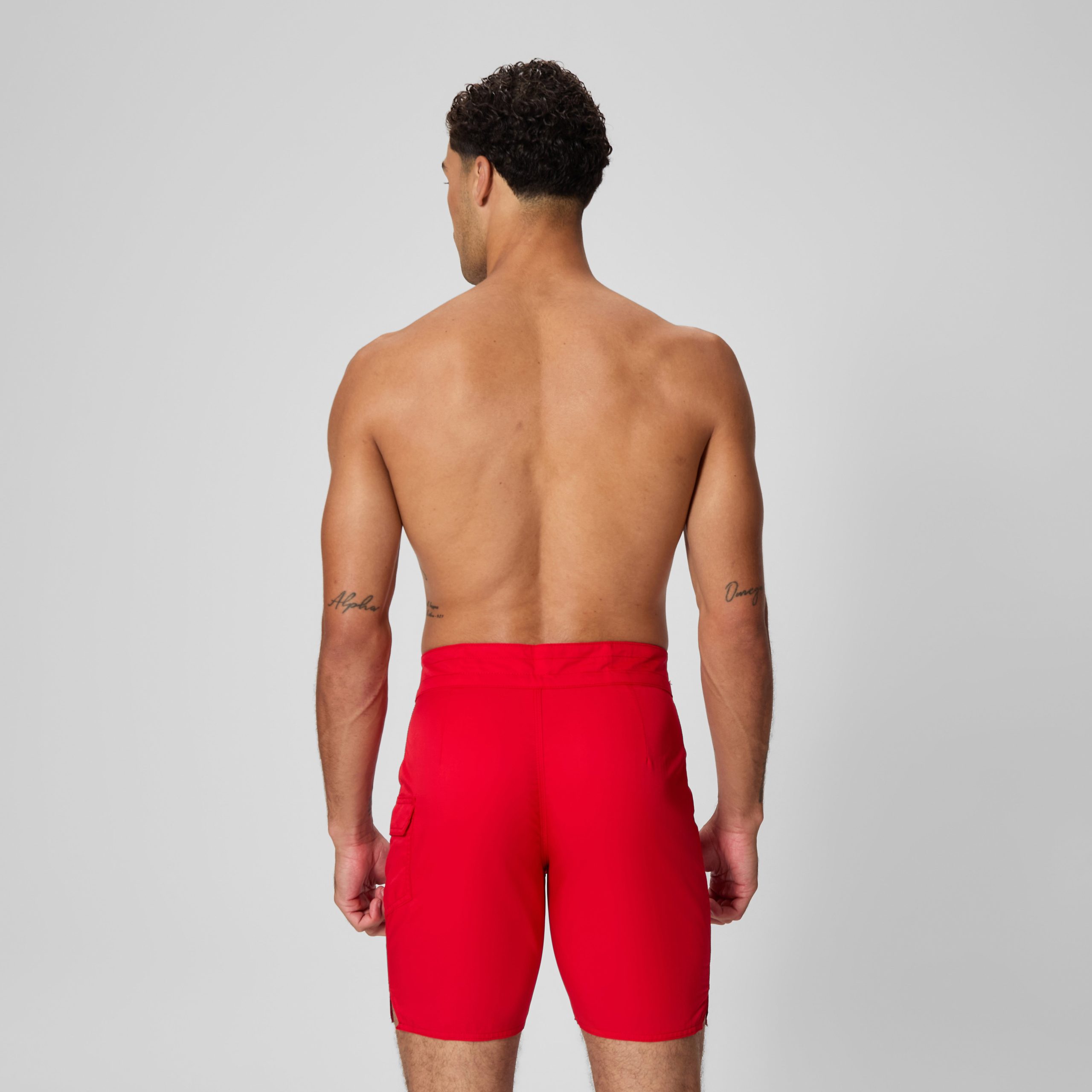 Men's Guard Boardshort Red - Image 3
