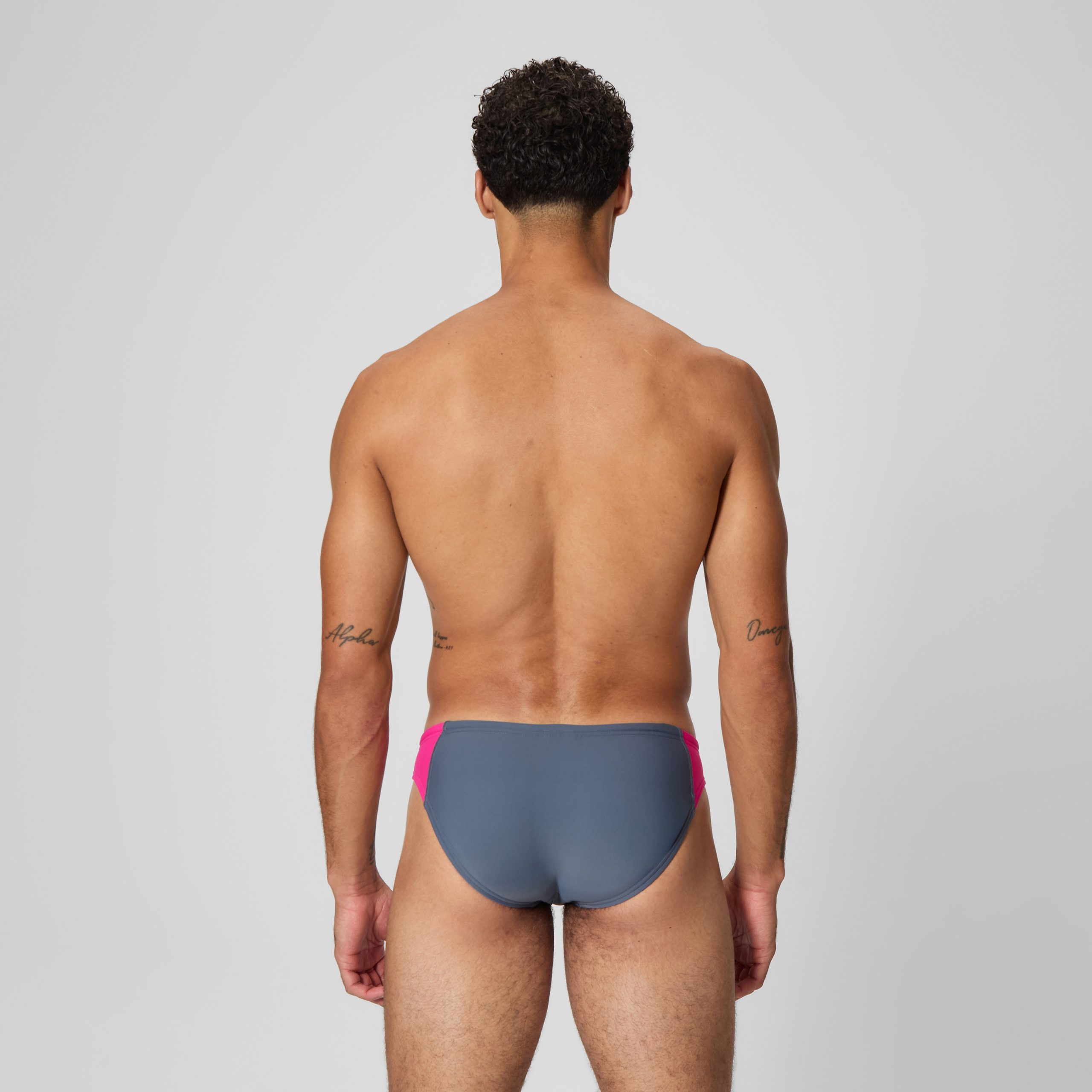 Men's Beachstar Colorblock Brief Grey/Coral - Image 3