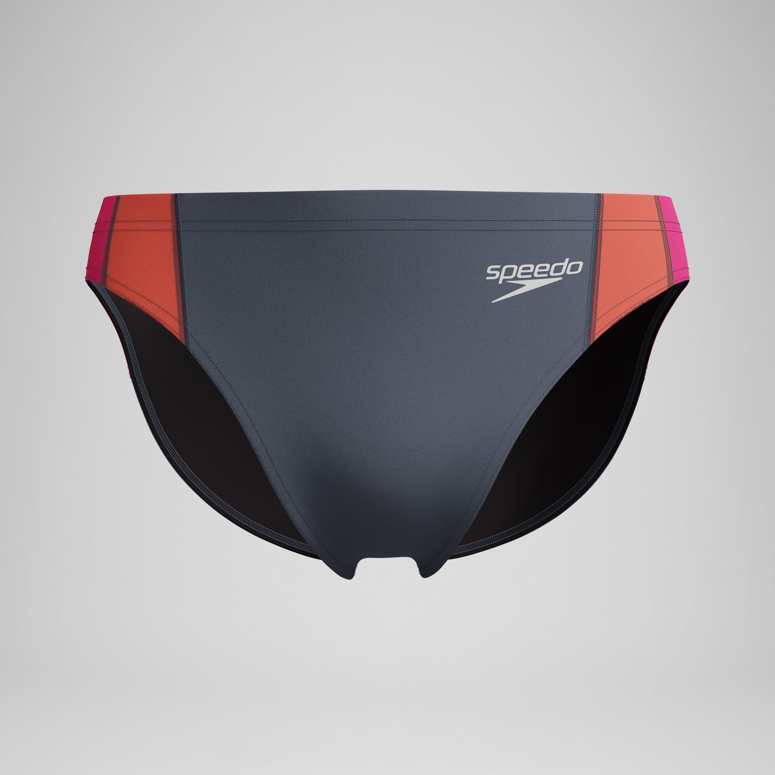 Men's Beachstar Colorblock Brief Grey/Coral - Image 4