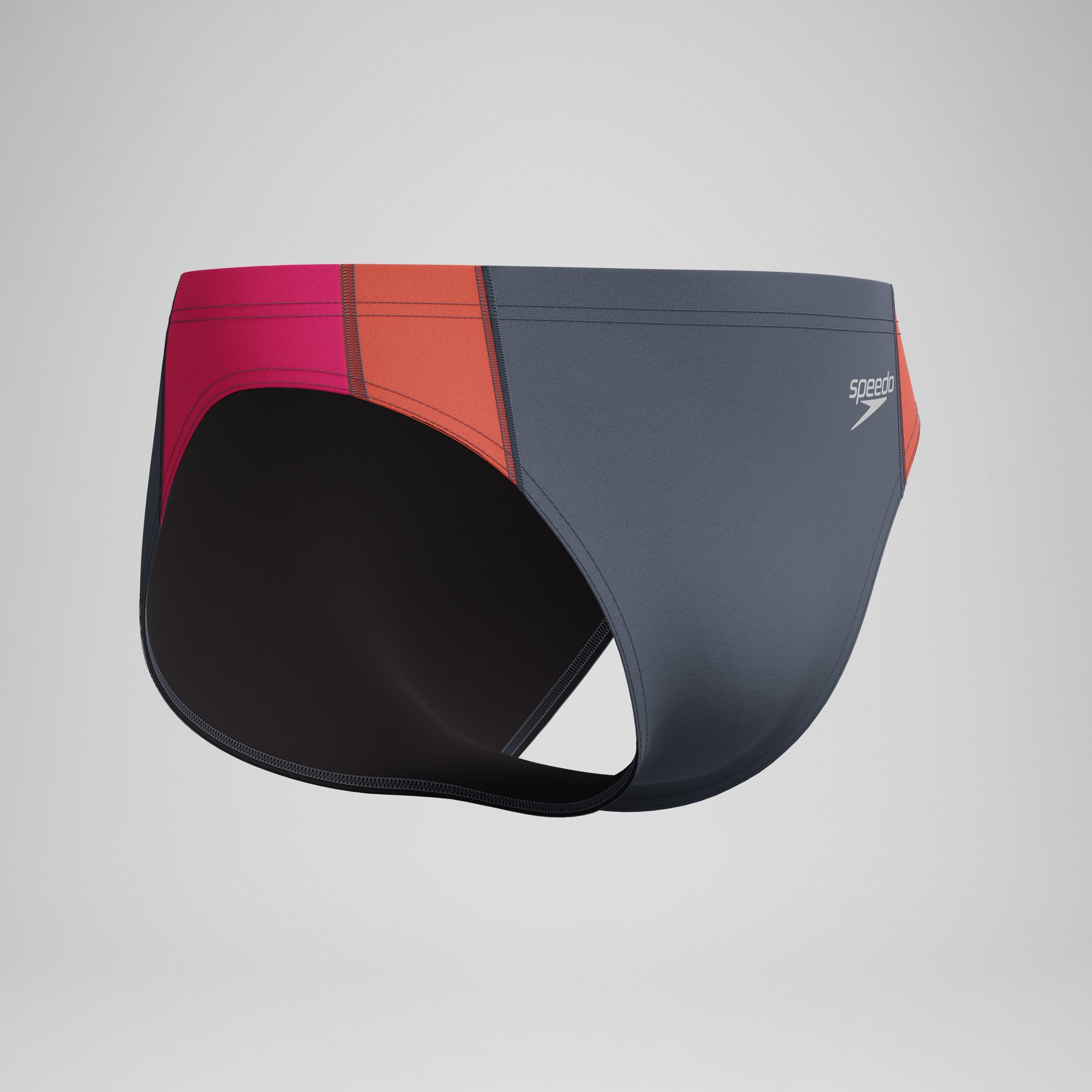Men's Beachstar Colorblock Brief Grey/Coral - Image 5