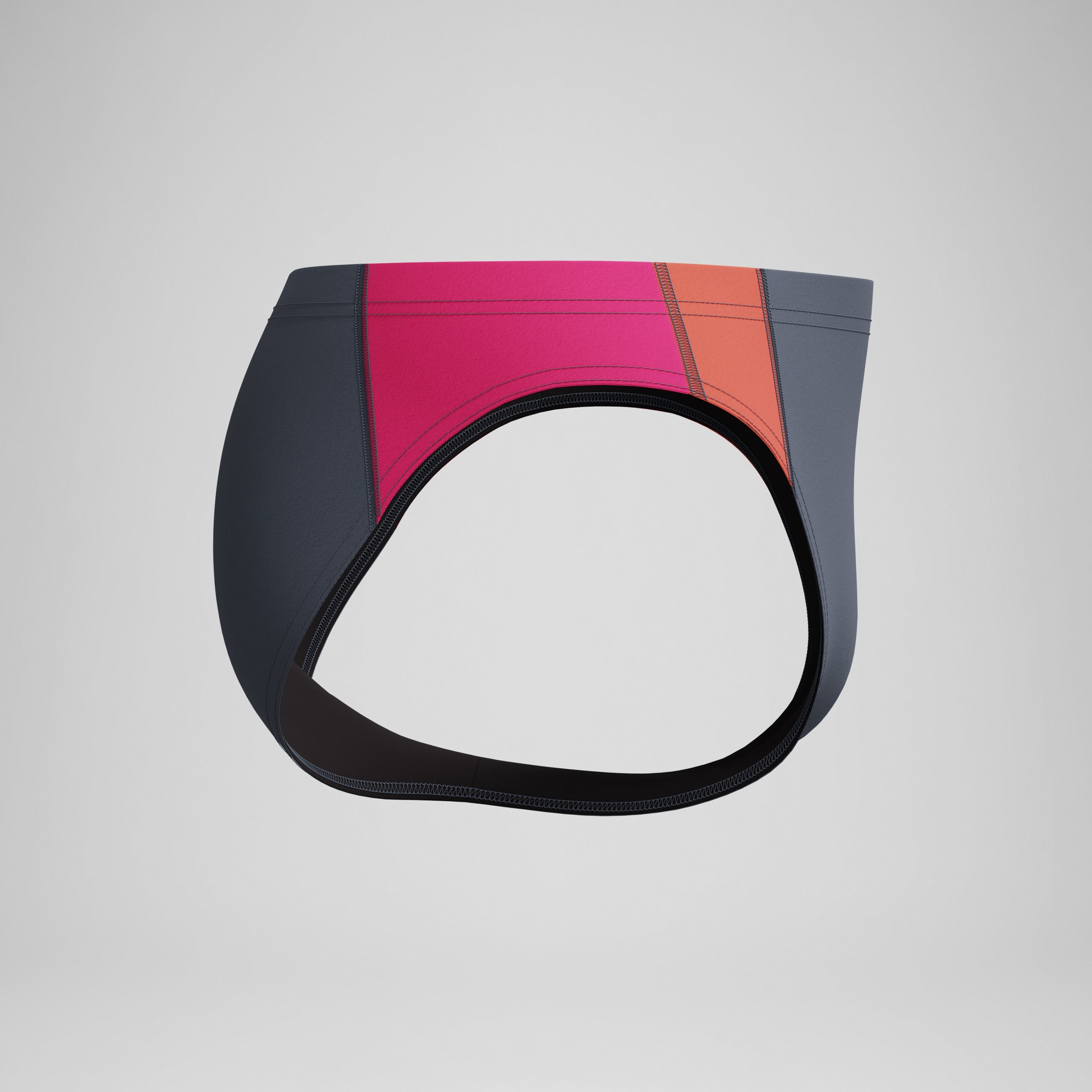 Men's Beachstar Colorblock Brief Grey/Coral - Image 6