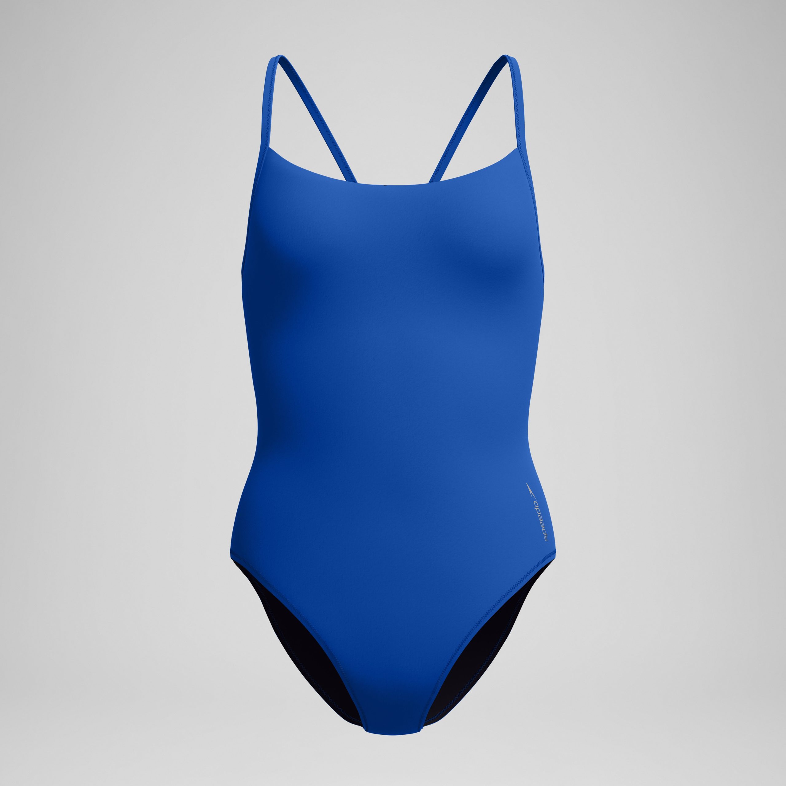 Women's Solid Racerback One Piece Blue/Black - Image 4