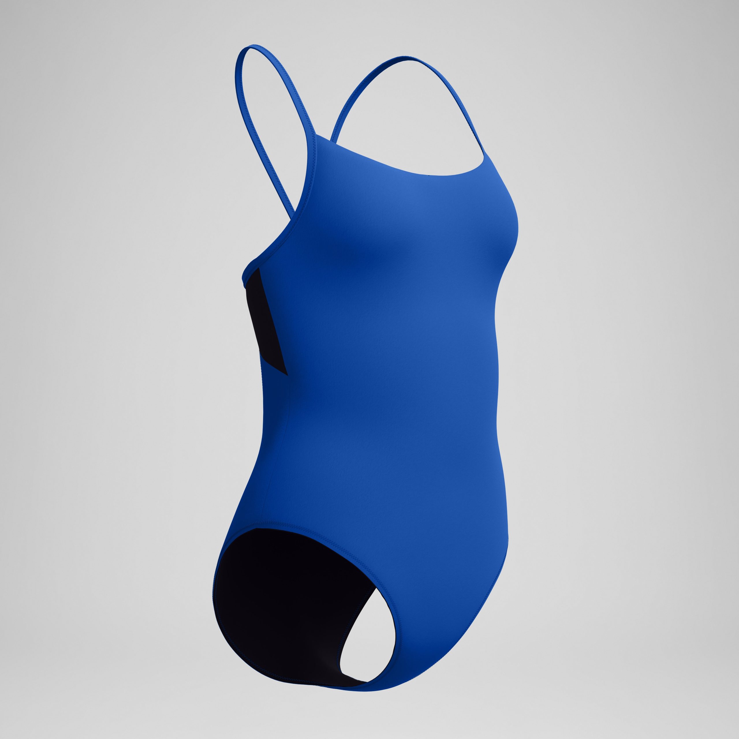 Women's Solid Racerback One Piece Blue/Black - Image 5