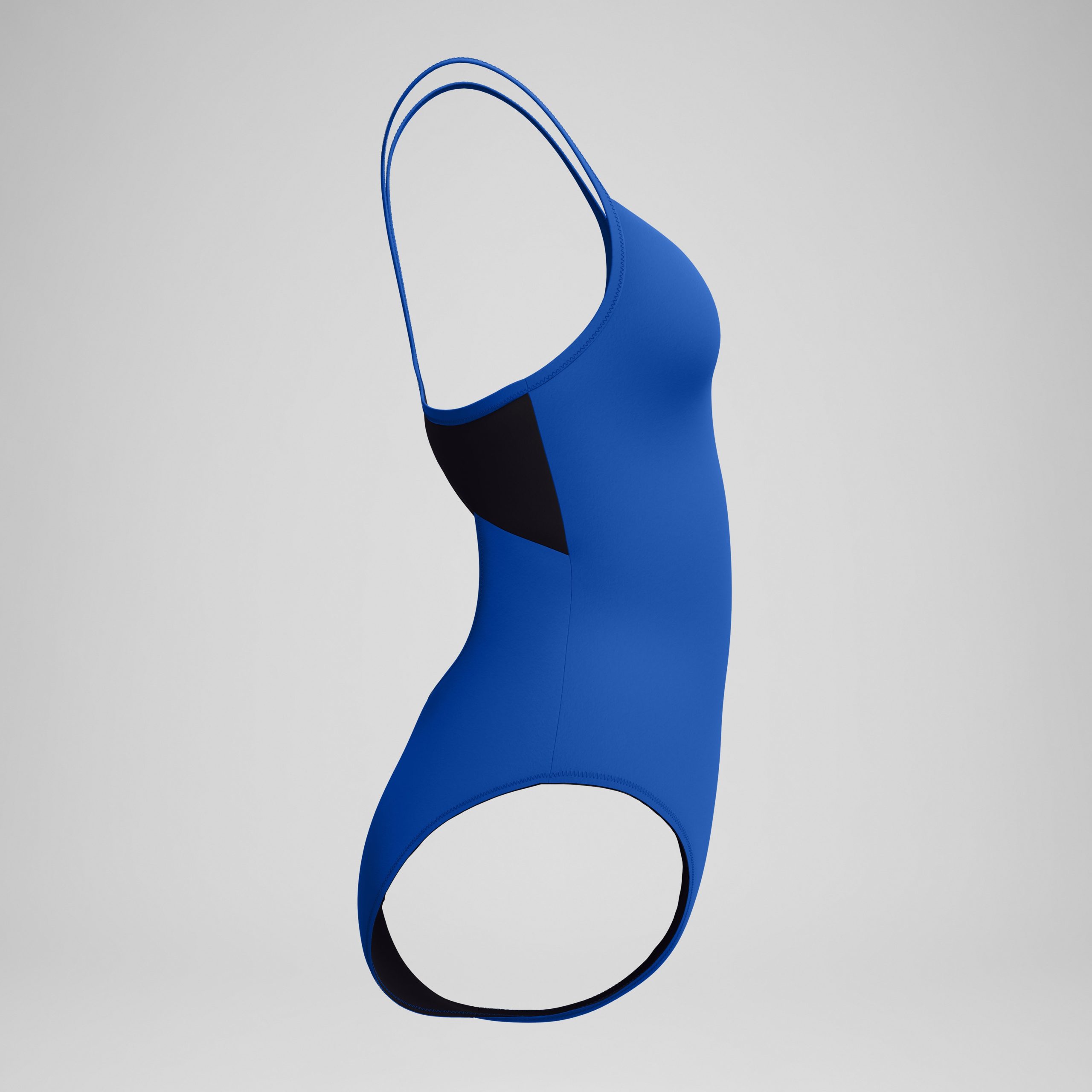 Women's Solid Racerback One Piece Blue/Black - Image 6