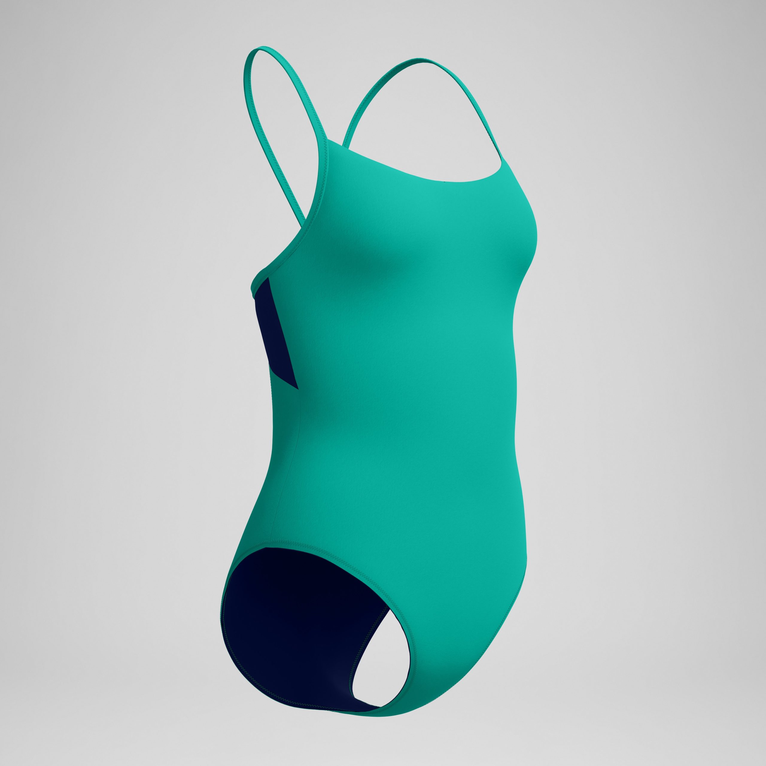 Women's Solid Racerback One Piece Teal/Navy - Image 5