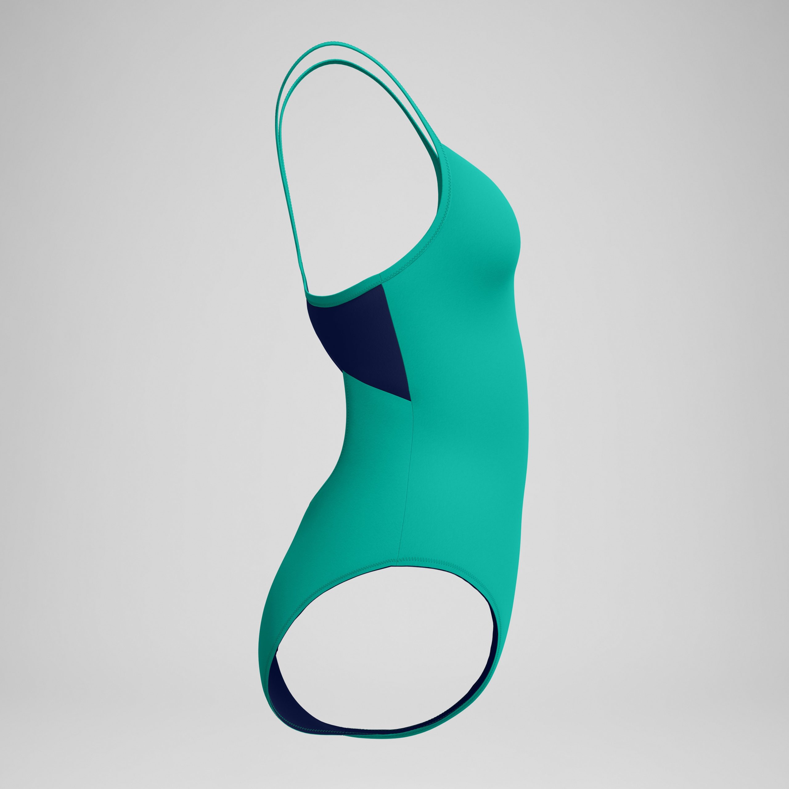Women's Solid Racerback One Piece Teal/Navy - Image 6