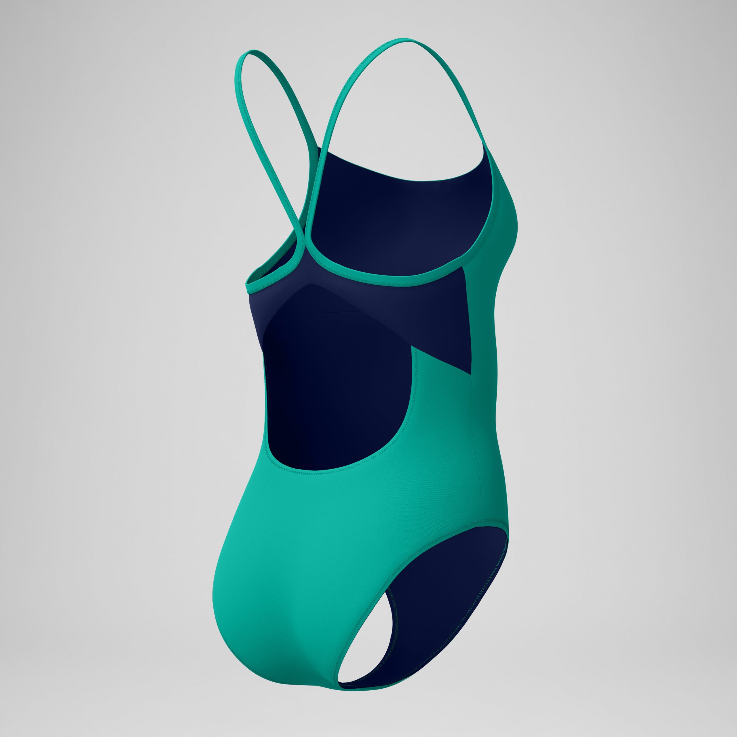 Women's Solid Racerback One Piece Teal/Navy - Image 7