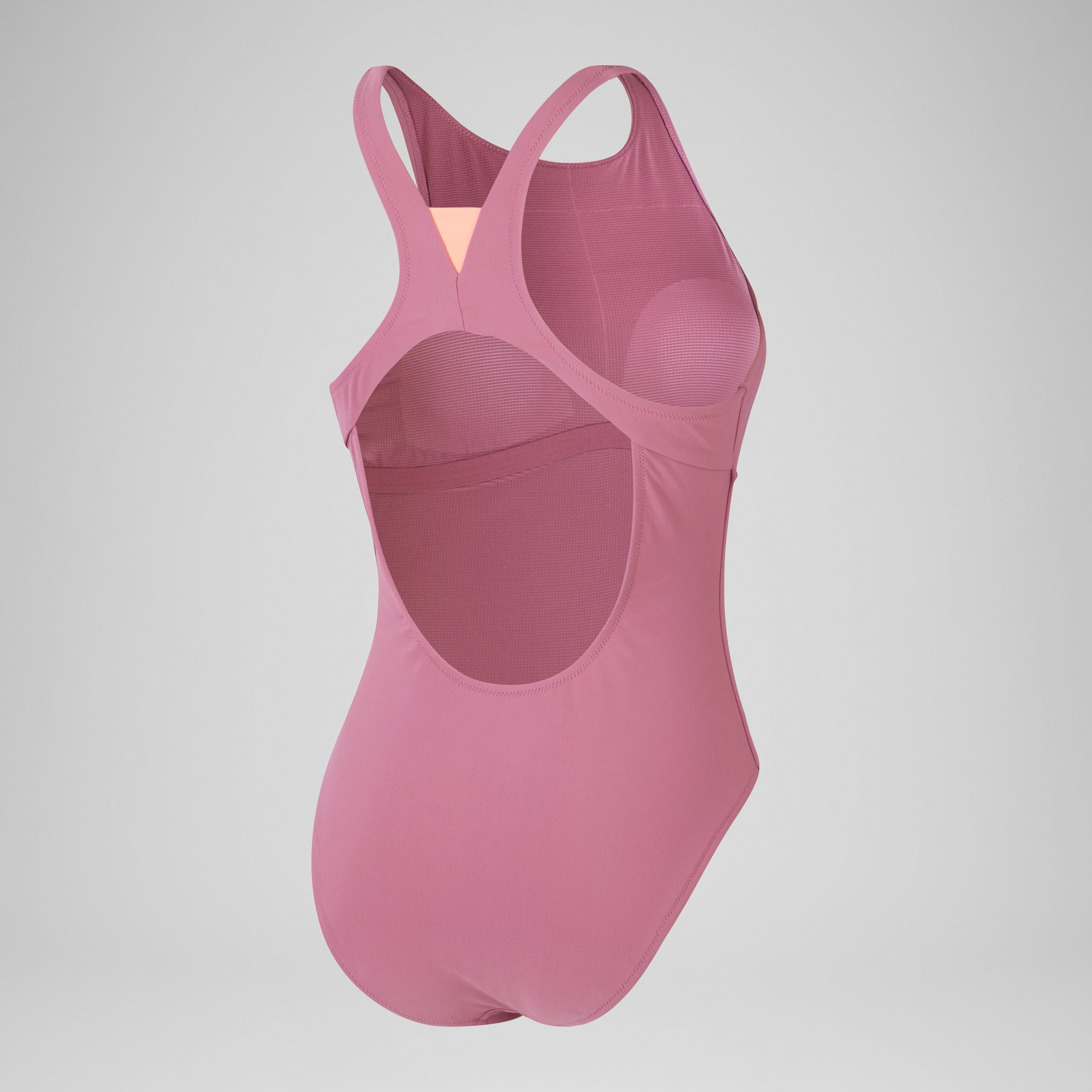 Women's Solid High Neck One Piece Pink - Image 2