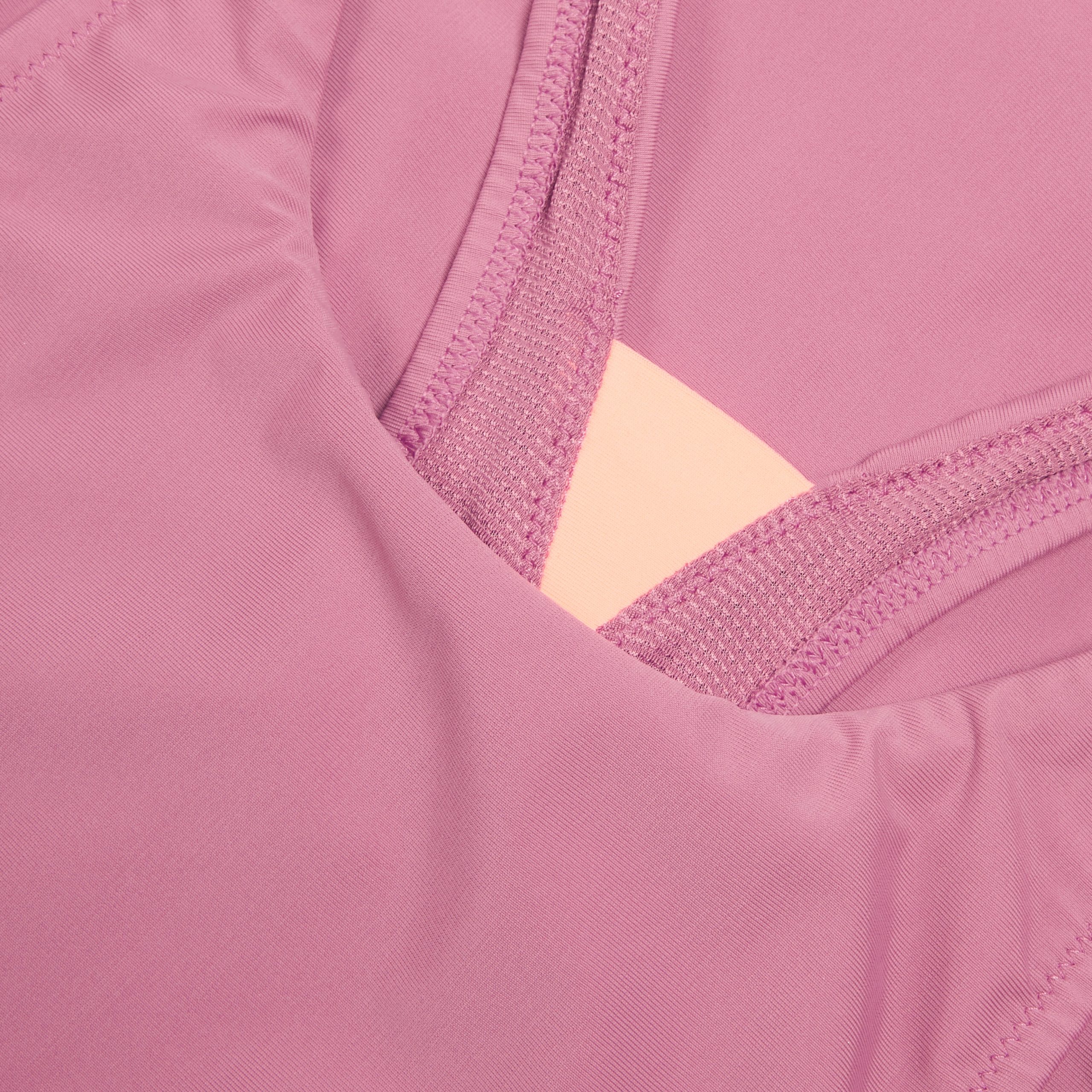 Women's Solid High Neck One Piece Pink - Image 4