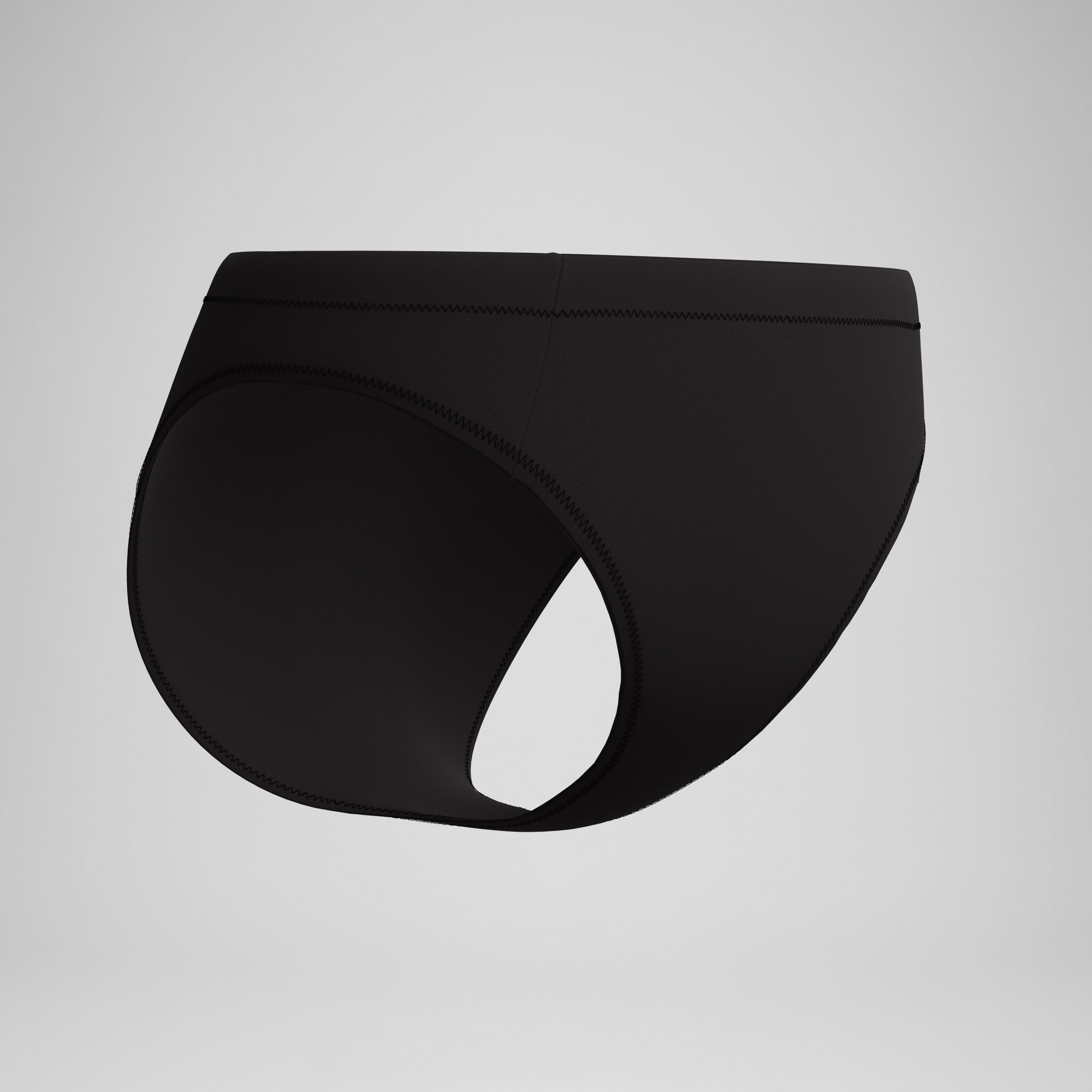 Women's Solid Classic Bikini Bottom Black - Image 2